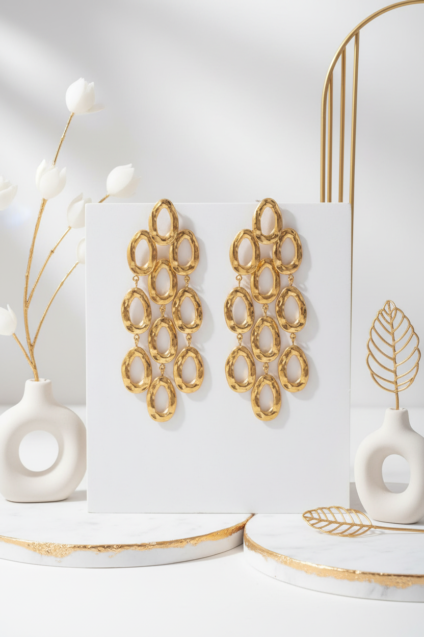 Gold Earrings Using Last Image Reference