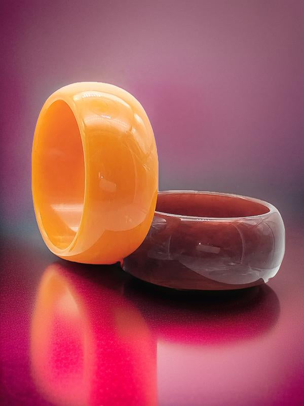 Brazalete naranja llamativo, pulsera gruesa de acrílico, joyería de verano, joyería, regalos, niñas