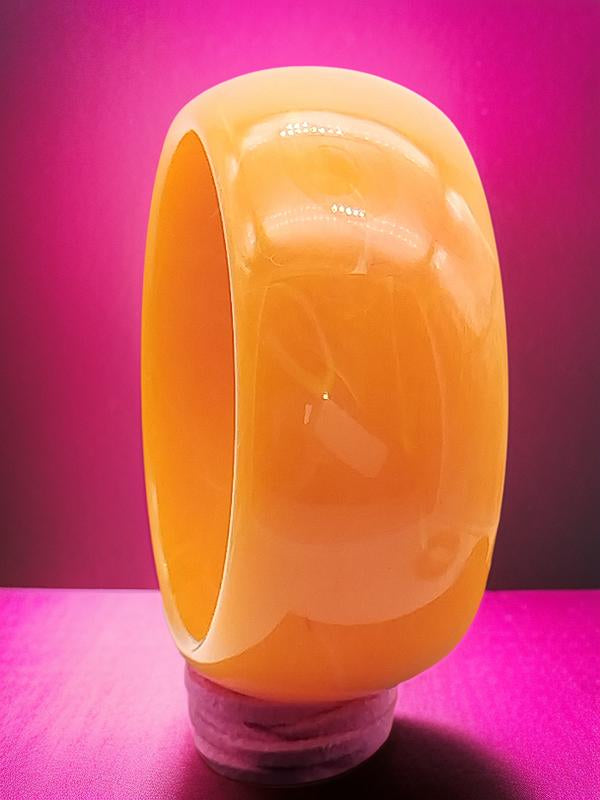 Brazalete naranja llamativo, pulsera gruesa de acrílico, joyería de verano, joyería, regalos, niñas