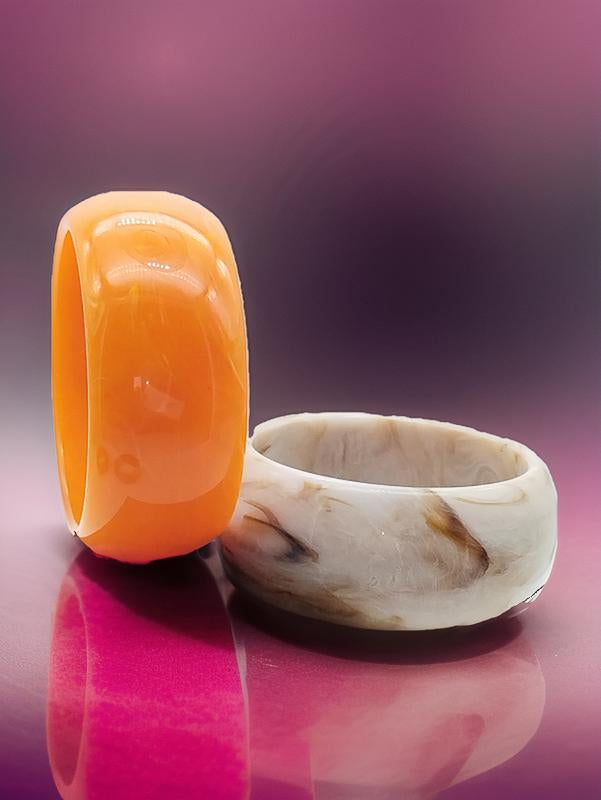 Brazalete naranja llamativo, pulsera gruesa de acrílico, joyería de verano, joyería, regalos, niñas
