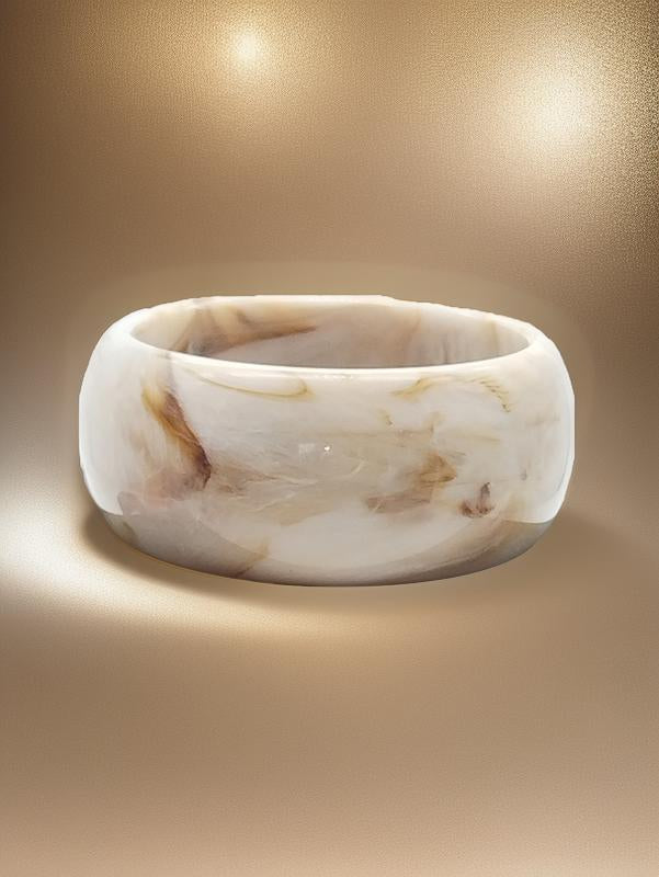 Pulsera de acrílico, brazalete con textura de mármol blanco, llamativo, grueso, joyería para mujer, estilo boho chic, regalos