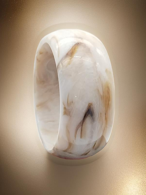Pulsera de acrílico, brazalete con textura de mármol blanco, llamativo, grueso, joyería para mujer, estilo boho chic, regalos