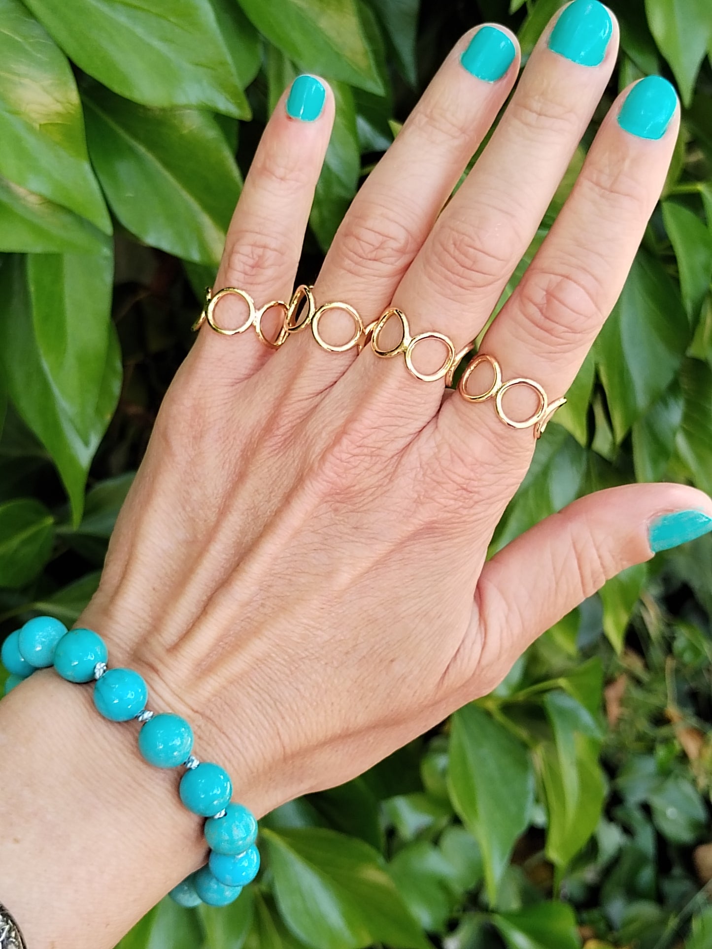 Anillo de círculo abierto, dorado, apilable, anillo ancho ajustable, joyería para mujer, regalos