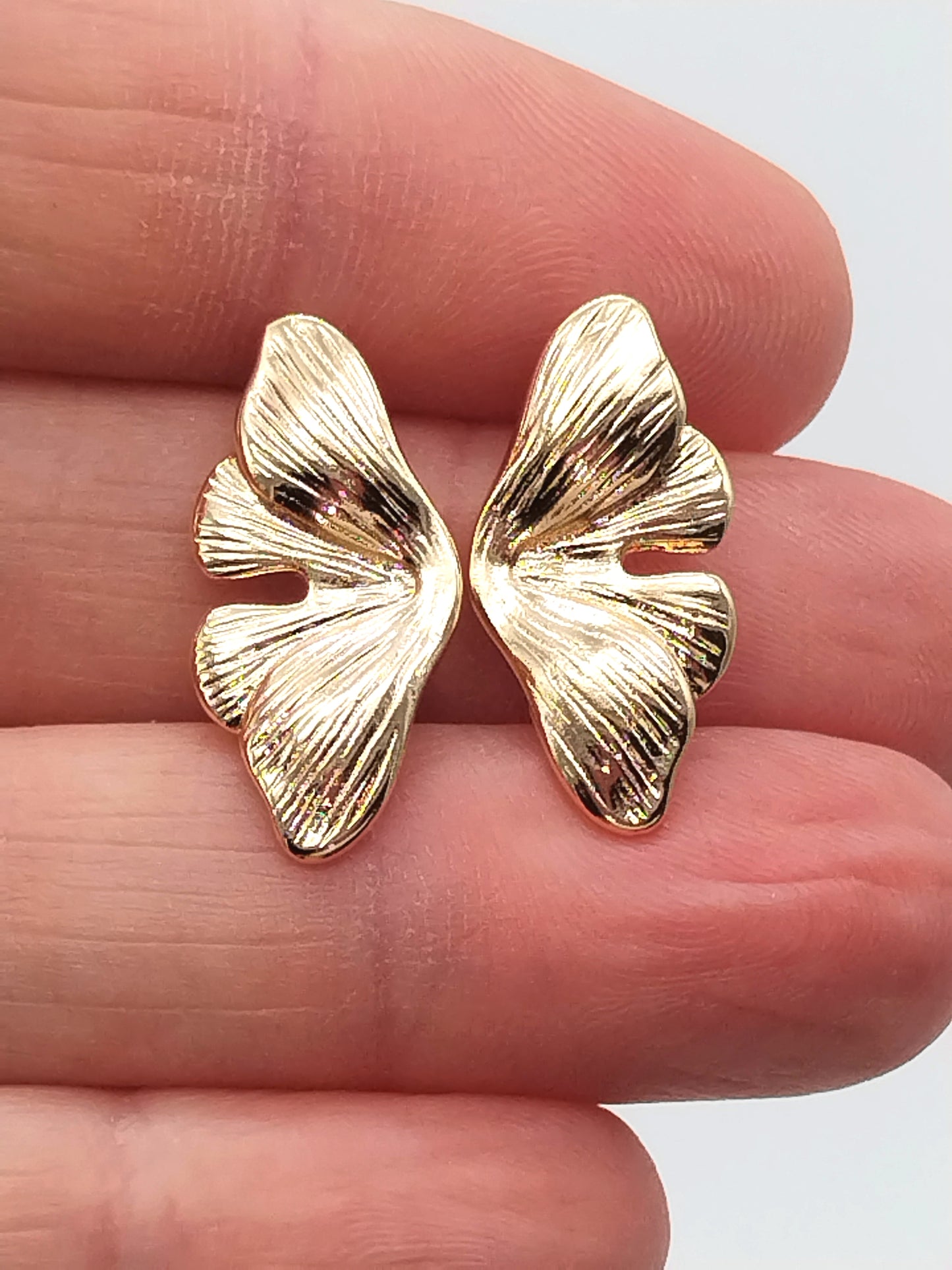 Pendientes de hojas, pendientes dorados, minimalistas, naturales, joyas de tendencia, cumpleaños, regalos, mujeres, niñas