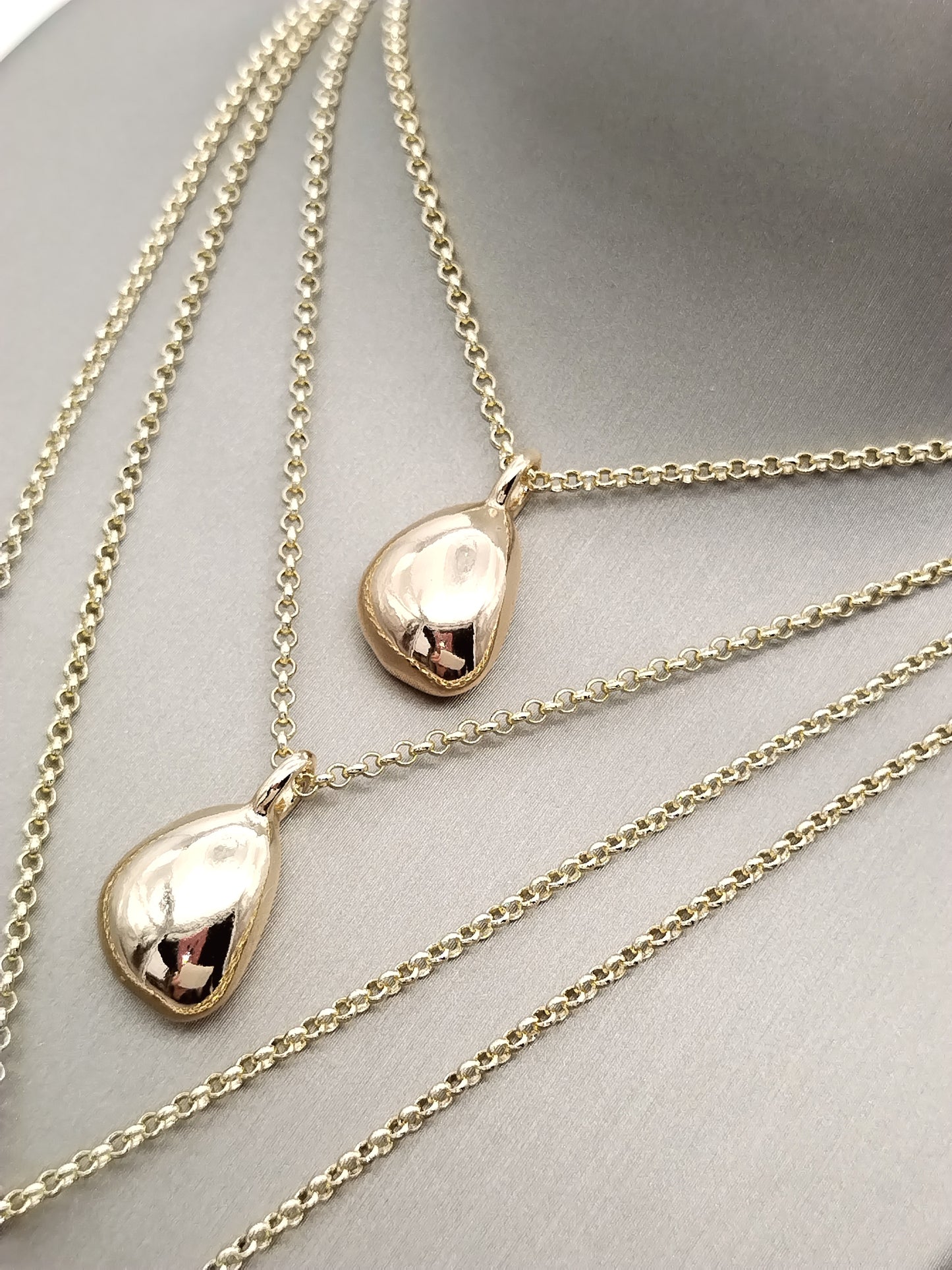 Gold Drop Necklace, Smooth Pendant, Minimalist Jewelry, Trending, Affordable, Women Gifts