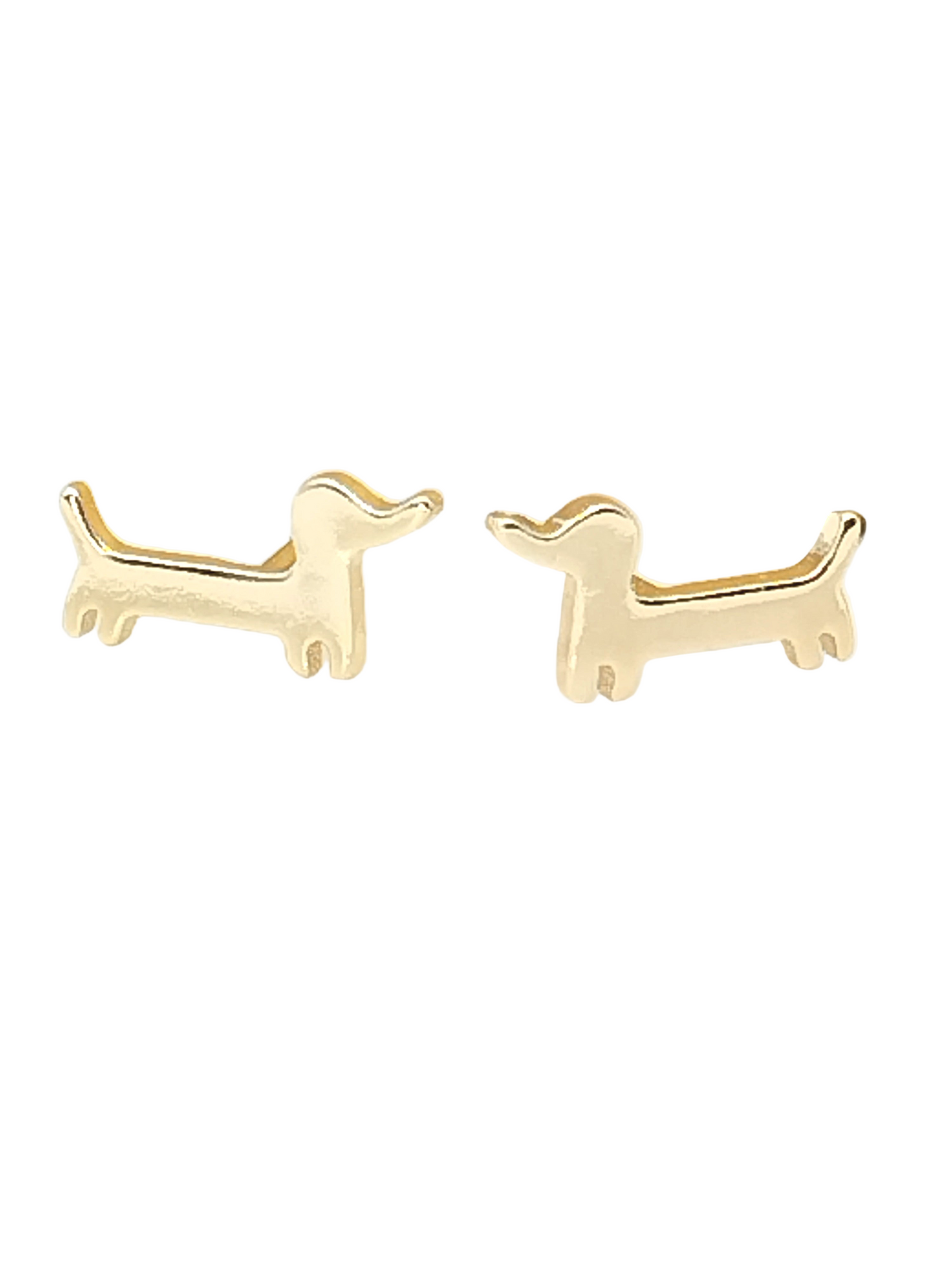Dackel Gold Ohrstecker - Süßer Doxie Hundeschmuck