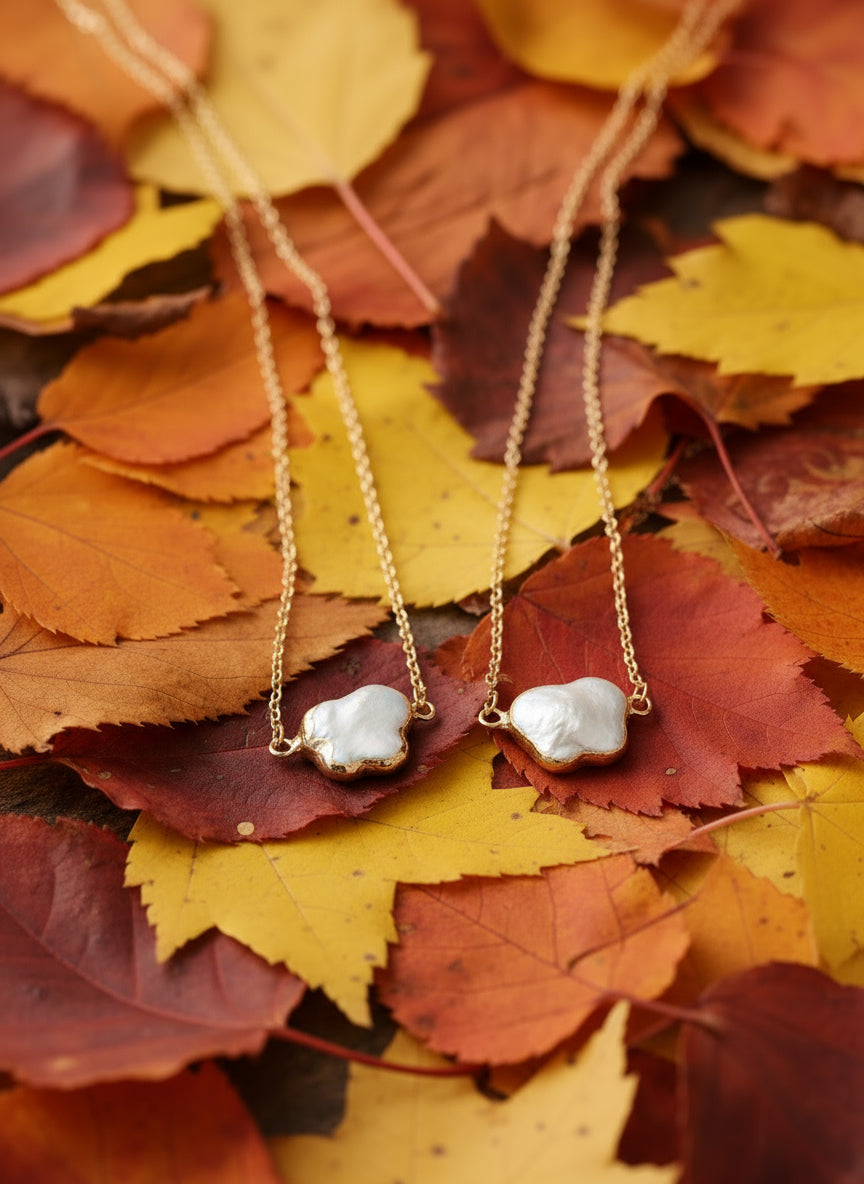 Butterfly Pearl Necklace, 18K Gold, Trendy Charm, Gift, Minimalist Jewelry