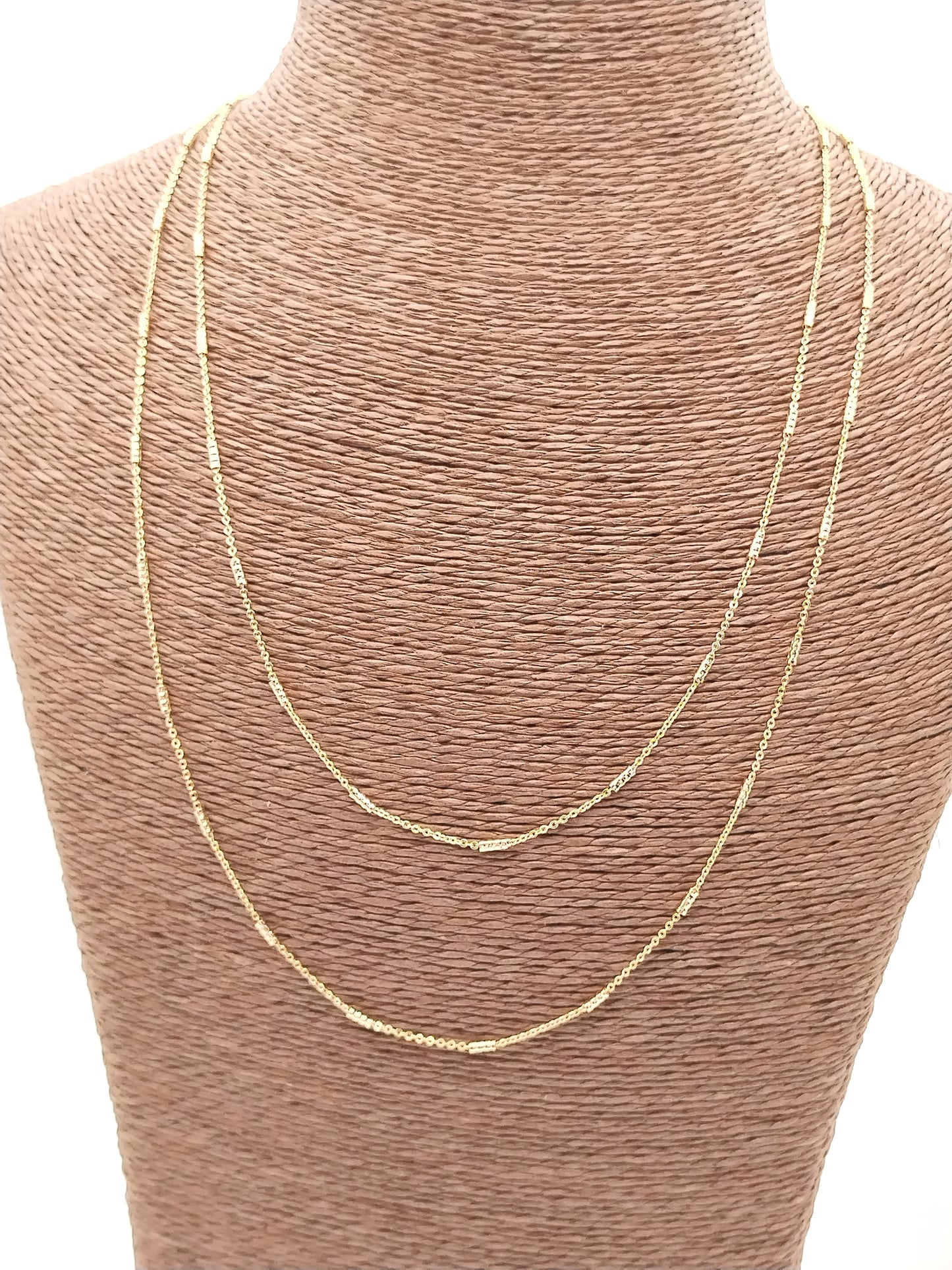 Long Dainty Gold Chain Necklace