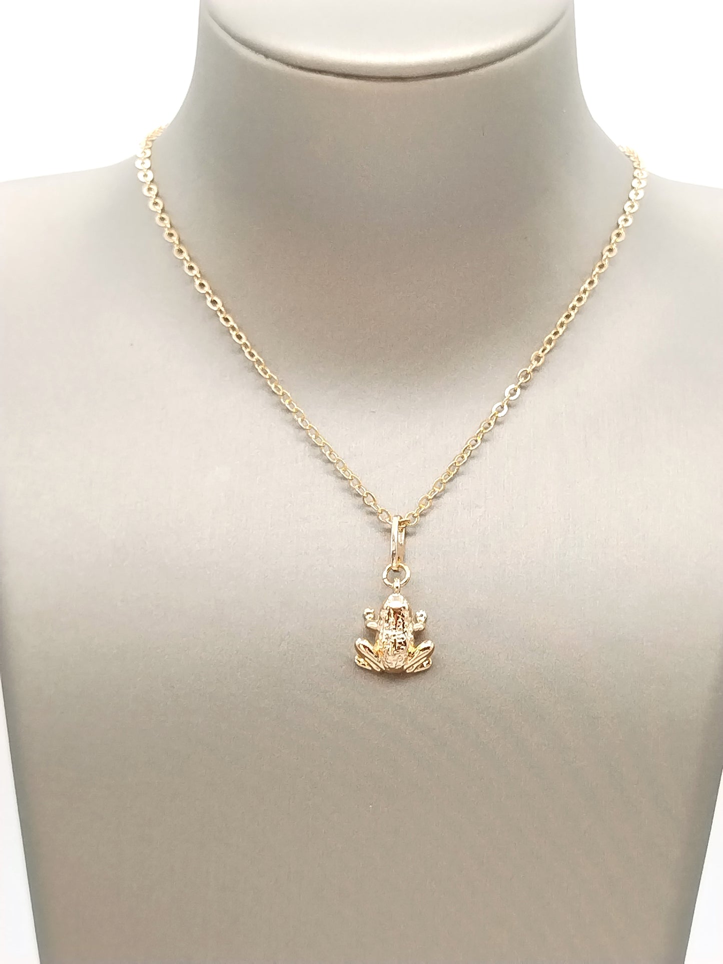Gold Frog Charm Necklace