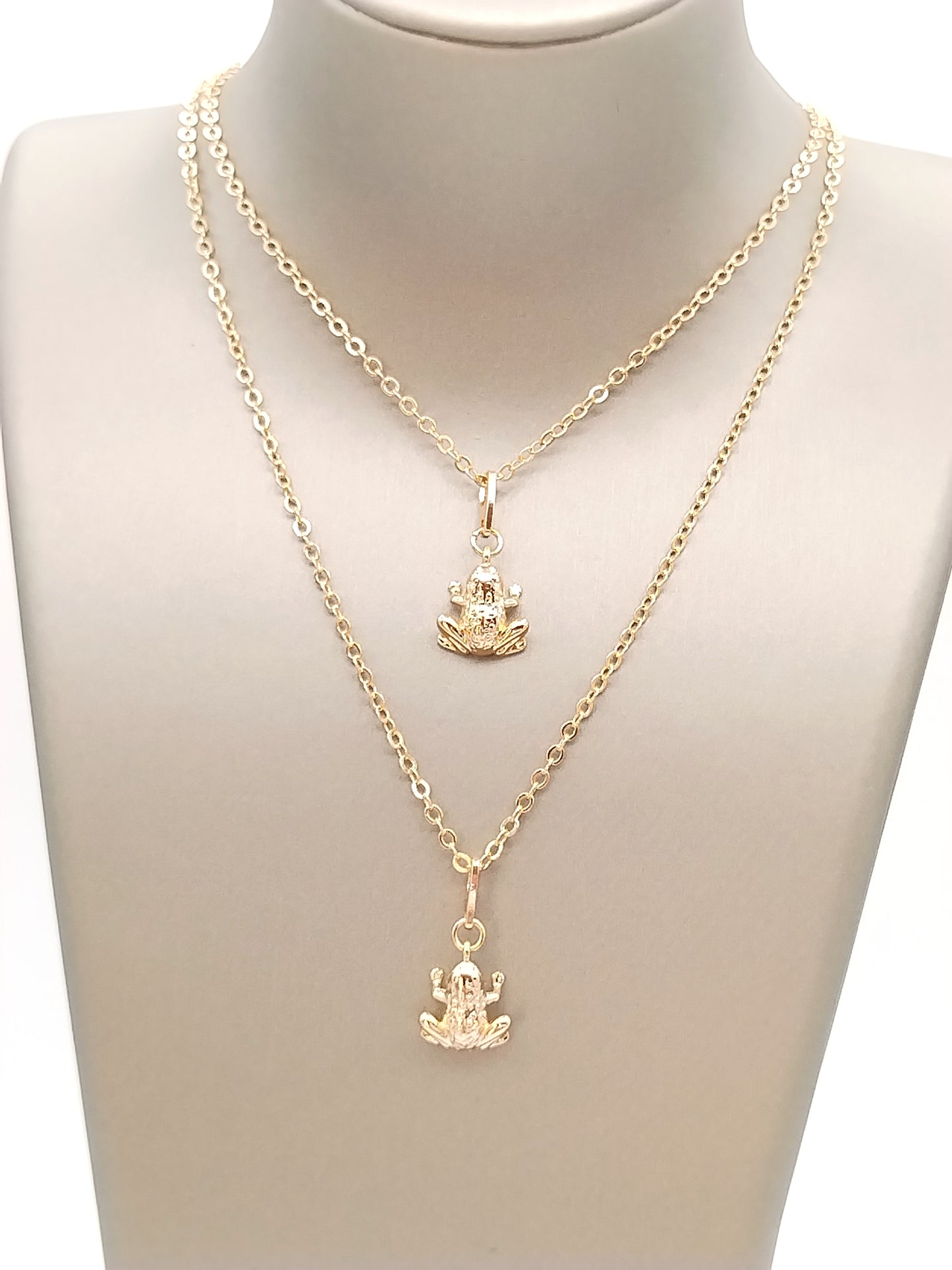 Gold Frog Charm Necklace