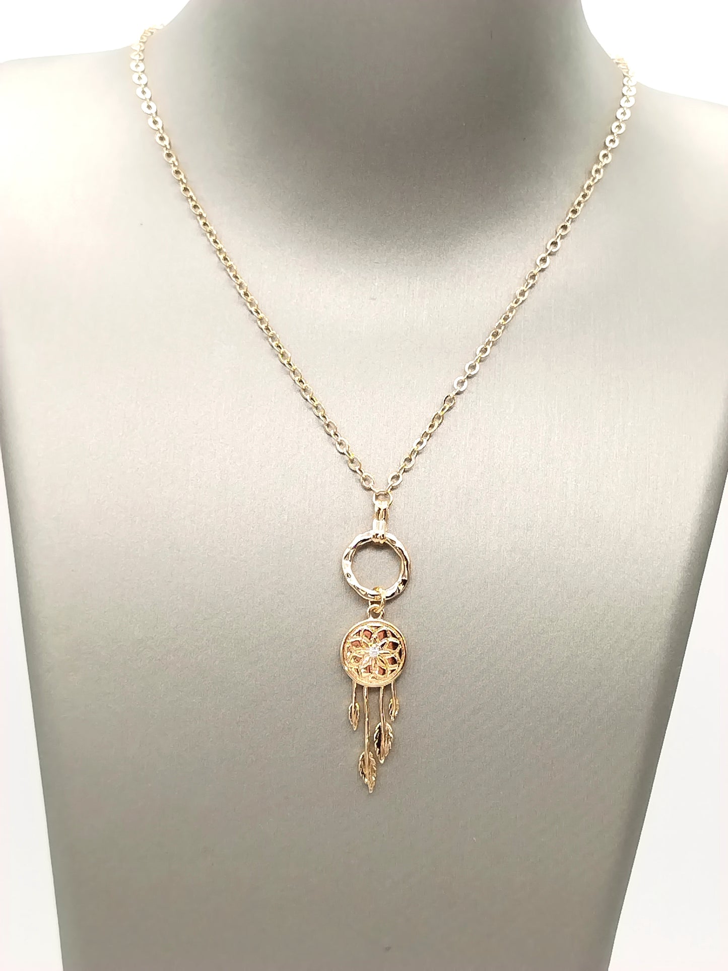Dream Catcher Necklace, Lariart Y Gold Chain Necklace, Trendy Jewelry, Minimalist, Gifts