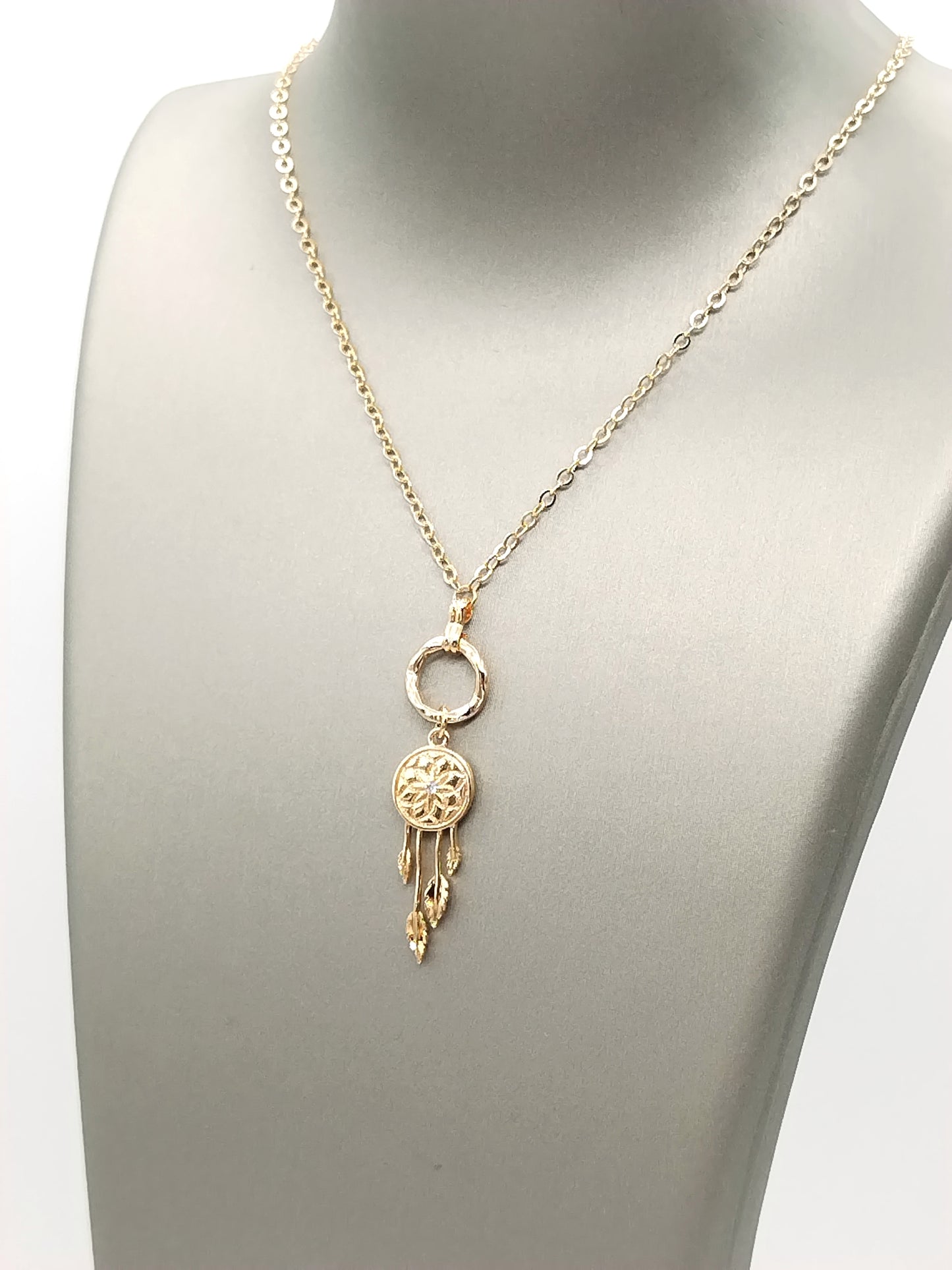 Dream Catcher Necklace, Lariart Y Gold Chain Necklace, Trendy Jewelry, Minimalist, Gifts