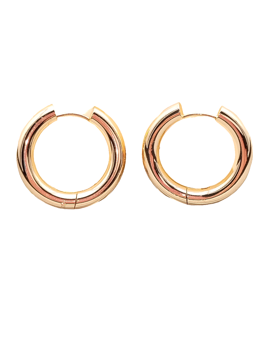 Große Creolen, klobige goldene Creolen, Geschenk