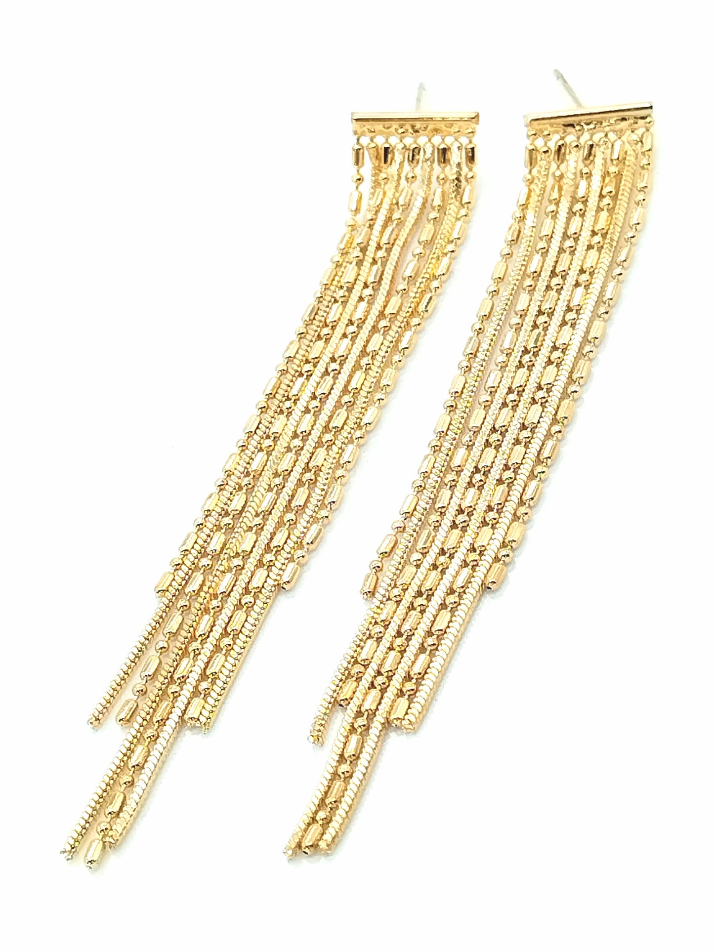 Goldbarren-Fransen-Ohrstecker