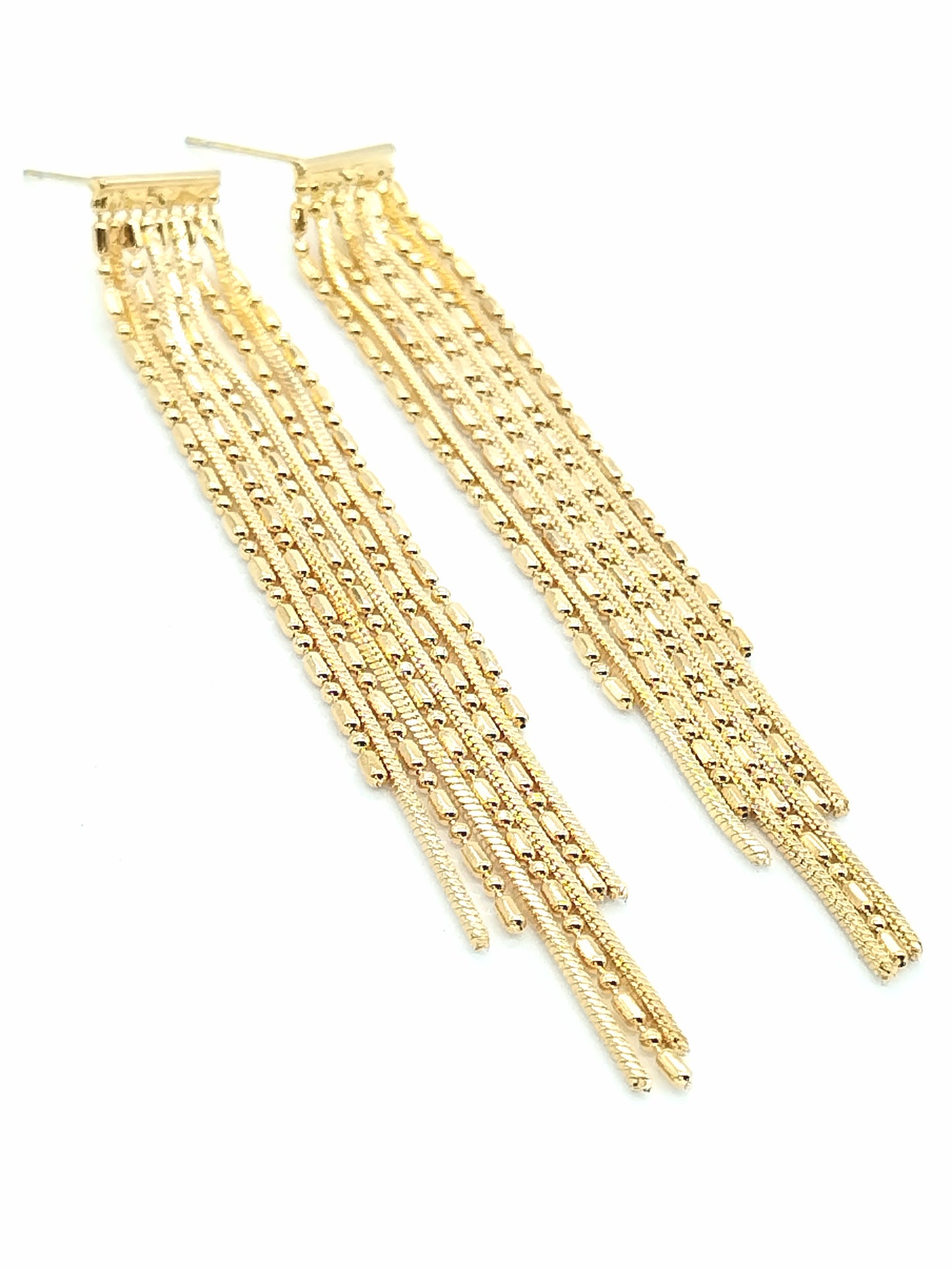 Goldbarren-Fransen-Ohrstecker