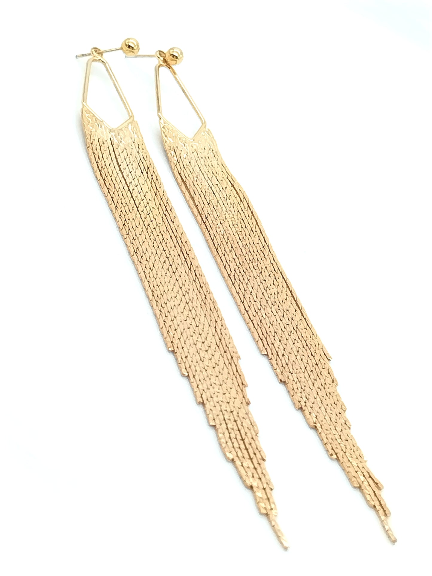 Pendientes de cadena dorada con flecos, elegantes pendientes largos con borlas, joyas de tendencia, regalos, mujeres