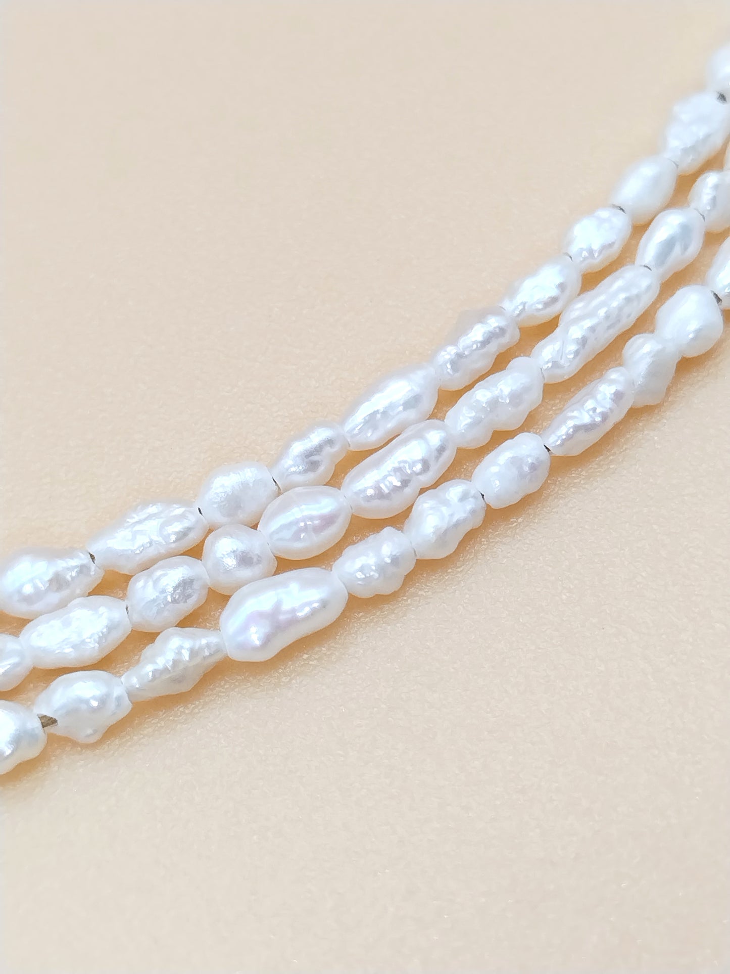 Tiny Keshi Pearls Gold Choker Necklace