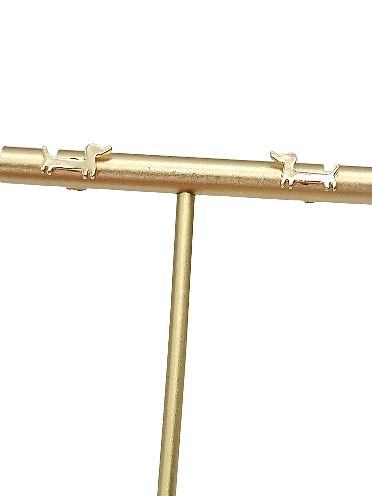 Dackel Gold Ohrstecker - Süßer Doxie Hundeschmuck
