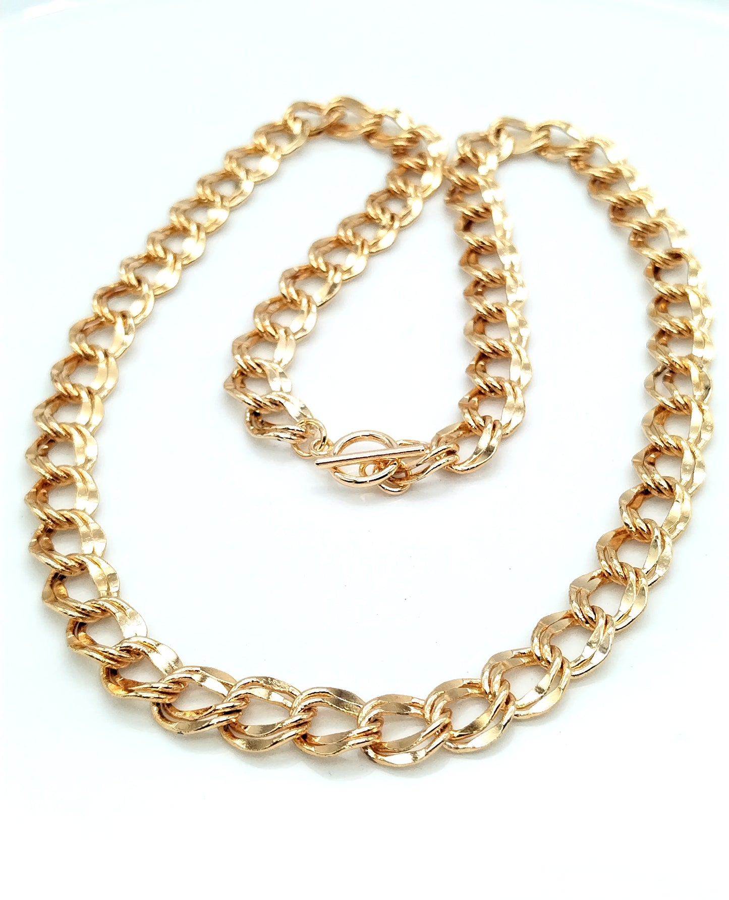 Chunky 18k Gold Plated Mariner Chain Necklace | Toogle Clasp