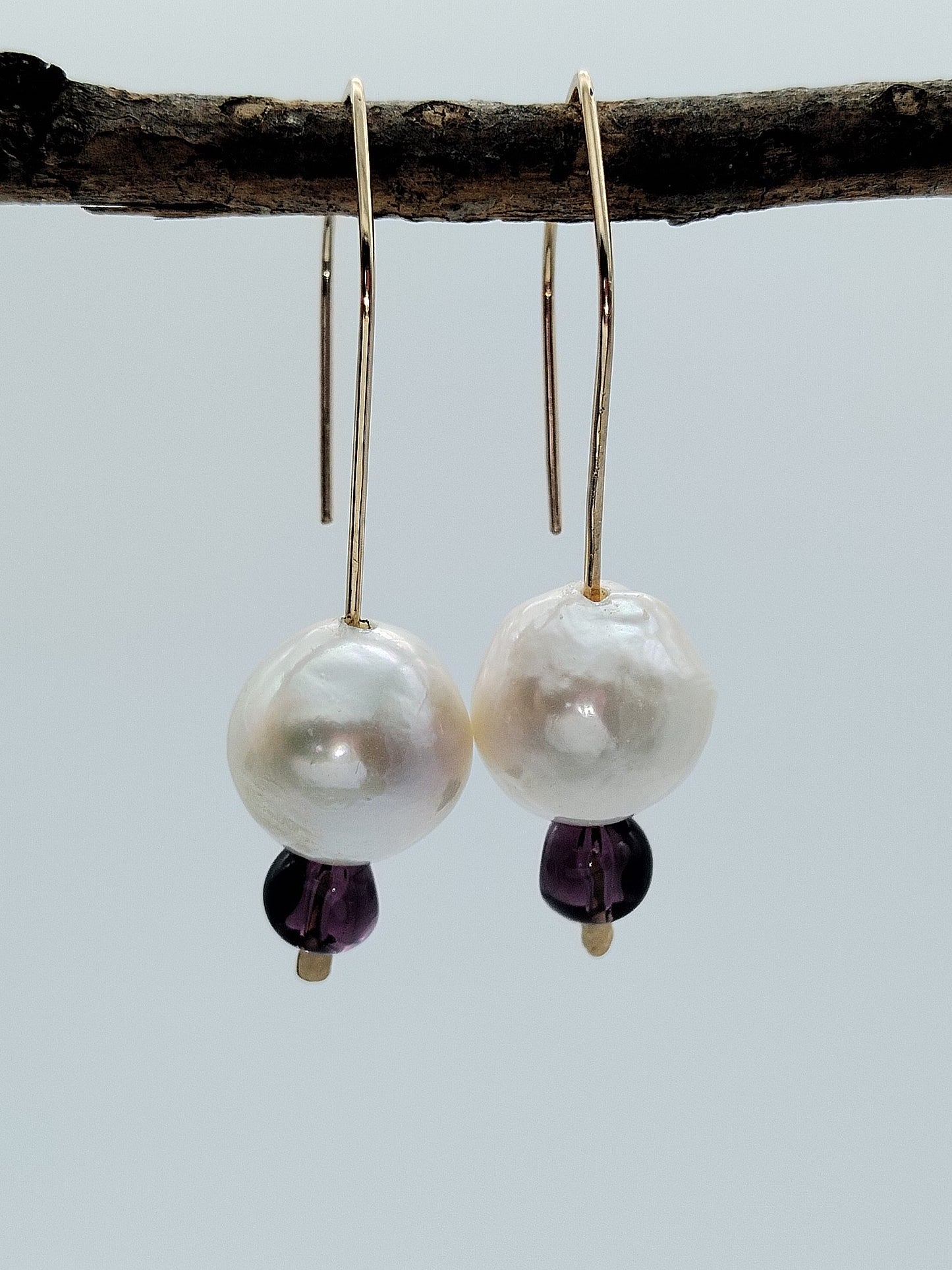 Edison Pearl Sterling Silber Perlen Ohrhänger