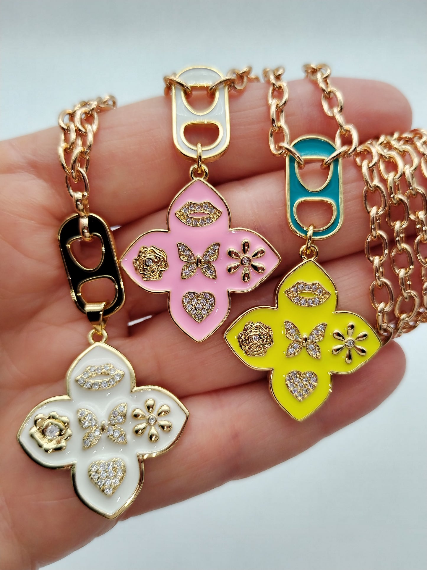 Clove Charm and Soda Tab Necklace, Good Luck,14k Gold Filled Chain Necklace