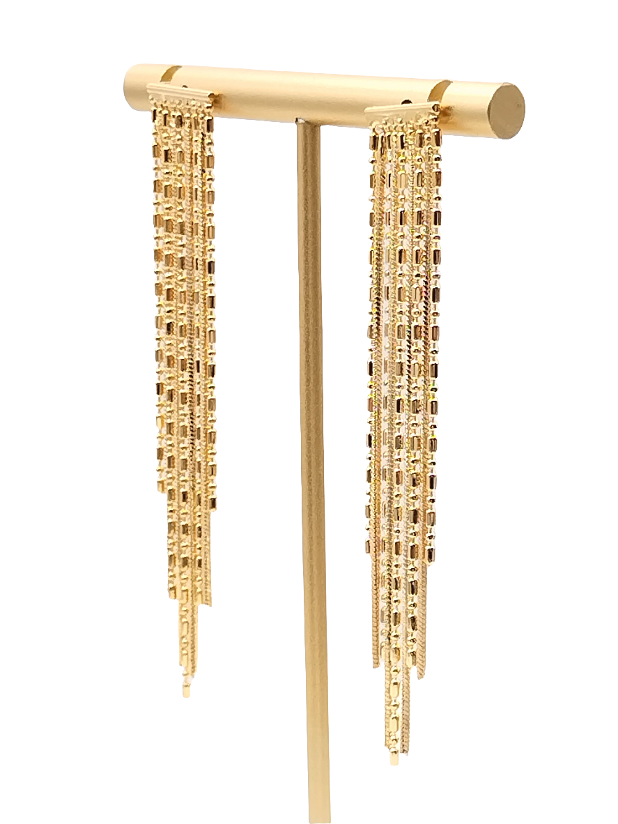 Goldbarren-Fransen-Ohrstecker