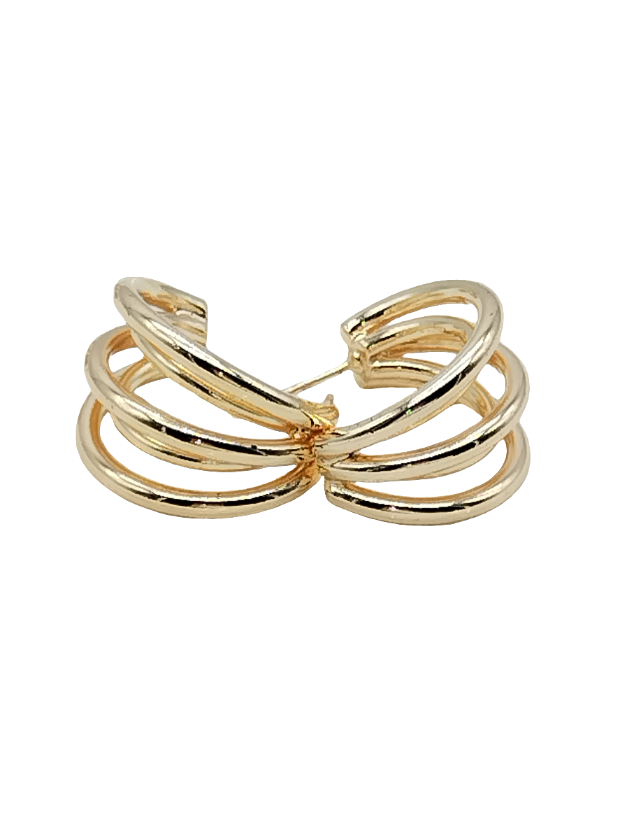 Fünfreihige goldene Creolen, Damenschmuck, Geschenke für Sie