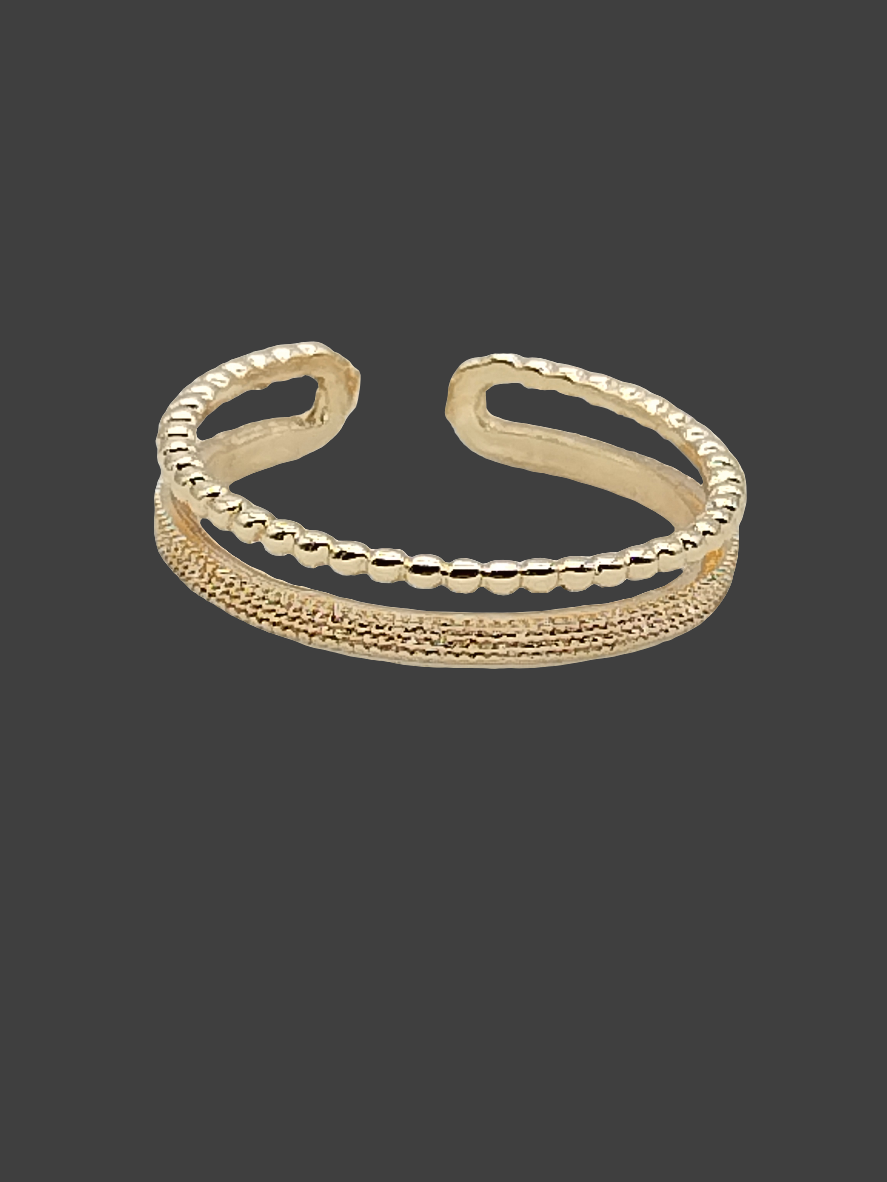 Anillo apilable, chapado en oro de 18 k, joyería elegante, minimalista, regalos, niñas, mujeres, boho chic