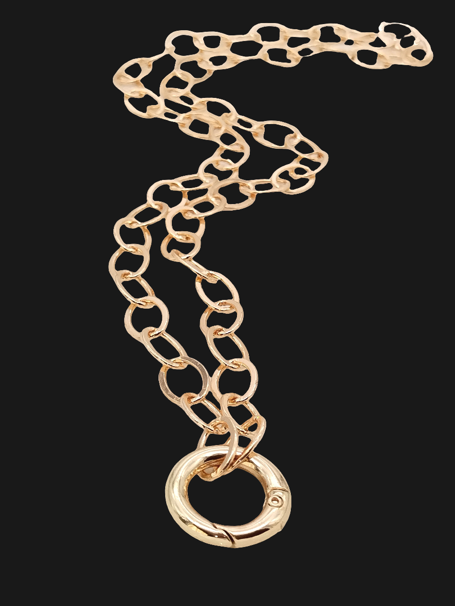 Gold Oval Chain Necklace, Trendy, Stack, Christmas Gifts, Women Jewelry, For her