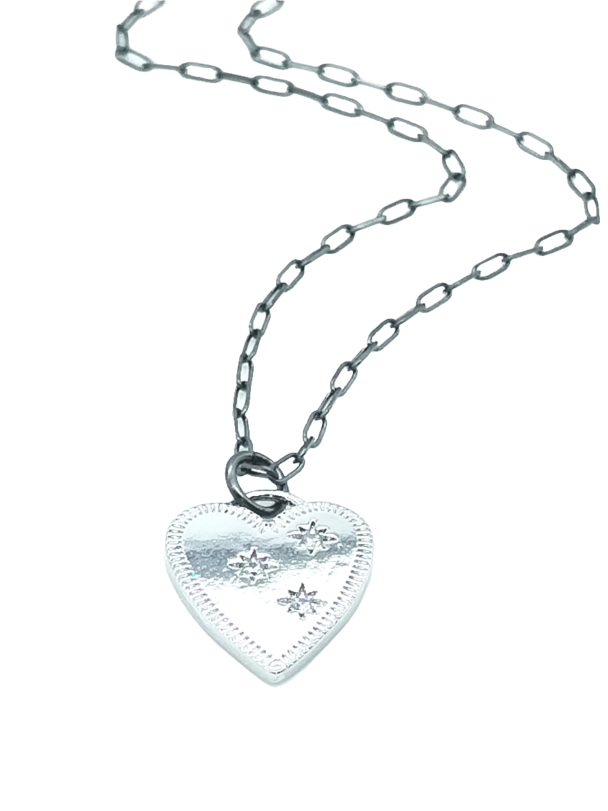 Gargantilla de corazón de plata, collar con dije de plata esterlina, joyería elegante y de moda, regalo para mujeres