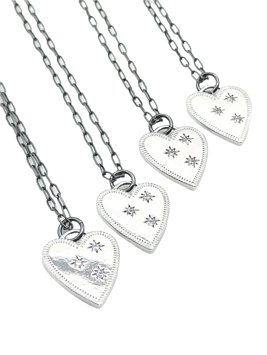 Gargantilla de corazón de plata, collar con dije de plata esterlina, joyería elegante y de moda, regalo para mujeres