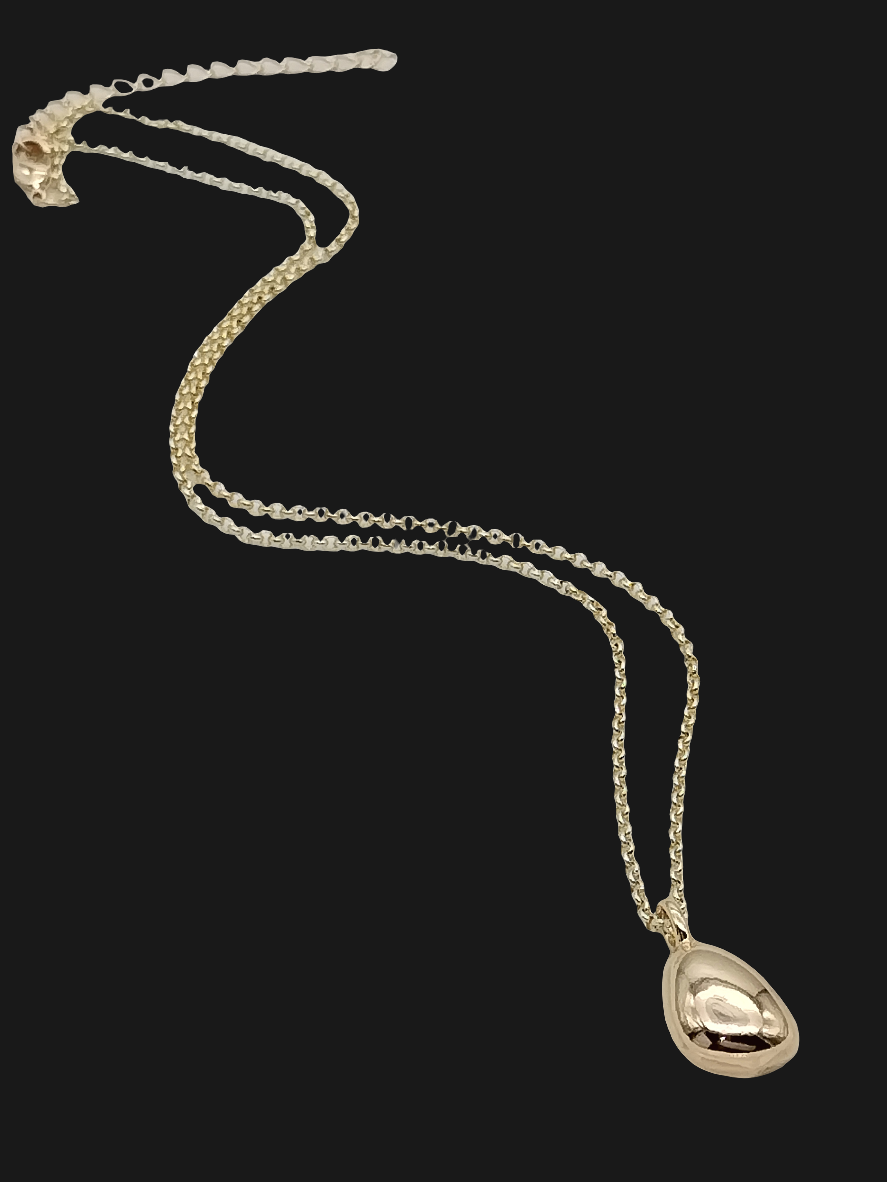 Gold Drop Necklace, Smooth Pendant, Minimalist Jewelry, Trending, Affordable, Women Gifts