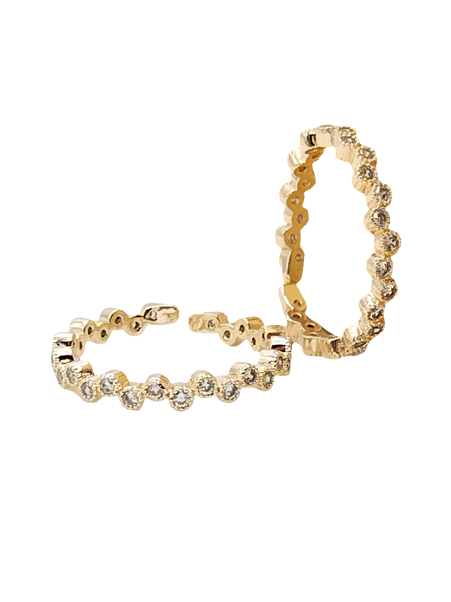Dainty Gold Ring, Eternity CZ Ring, Feminine Jewelry, Elegant, Women, Stackable