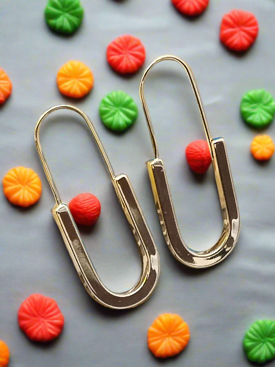 Vorhängeschloss-Goldohrringe, lange Creolen, Damenschmuck, Geschenke für Sie