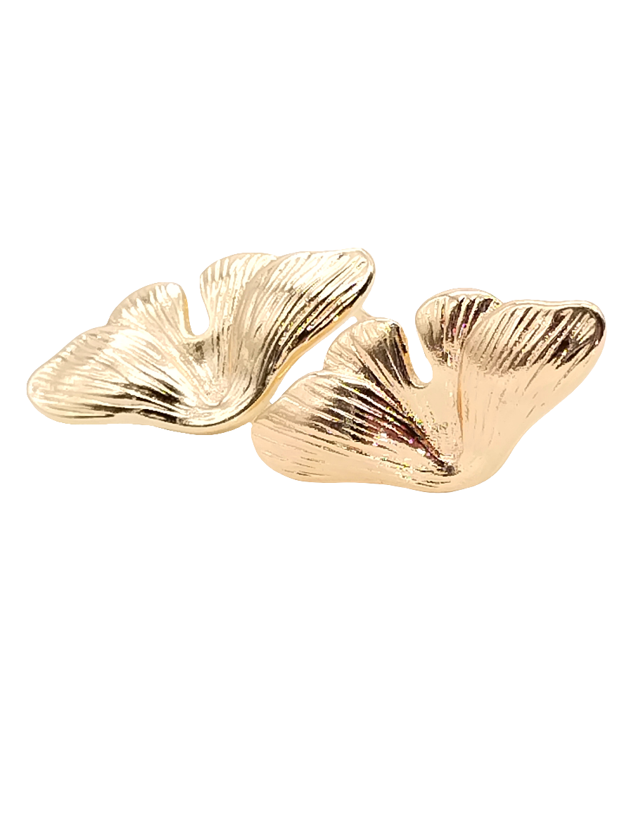 Pendientes de hojas, pendientes dorados, minimalistas, naturales, joyas de tendencia, cumpleaños, regalos, mujeres, niñas