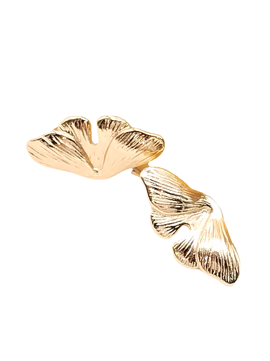 Pendientes de hoja de oro