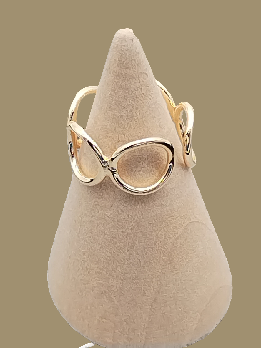 Anillo de círculo abierto, dorado, apilable, anillo ancho ajustable, joyería para mujer, regalos