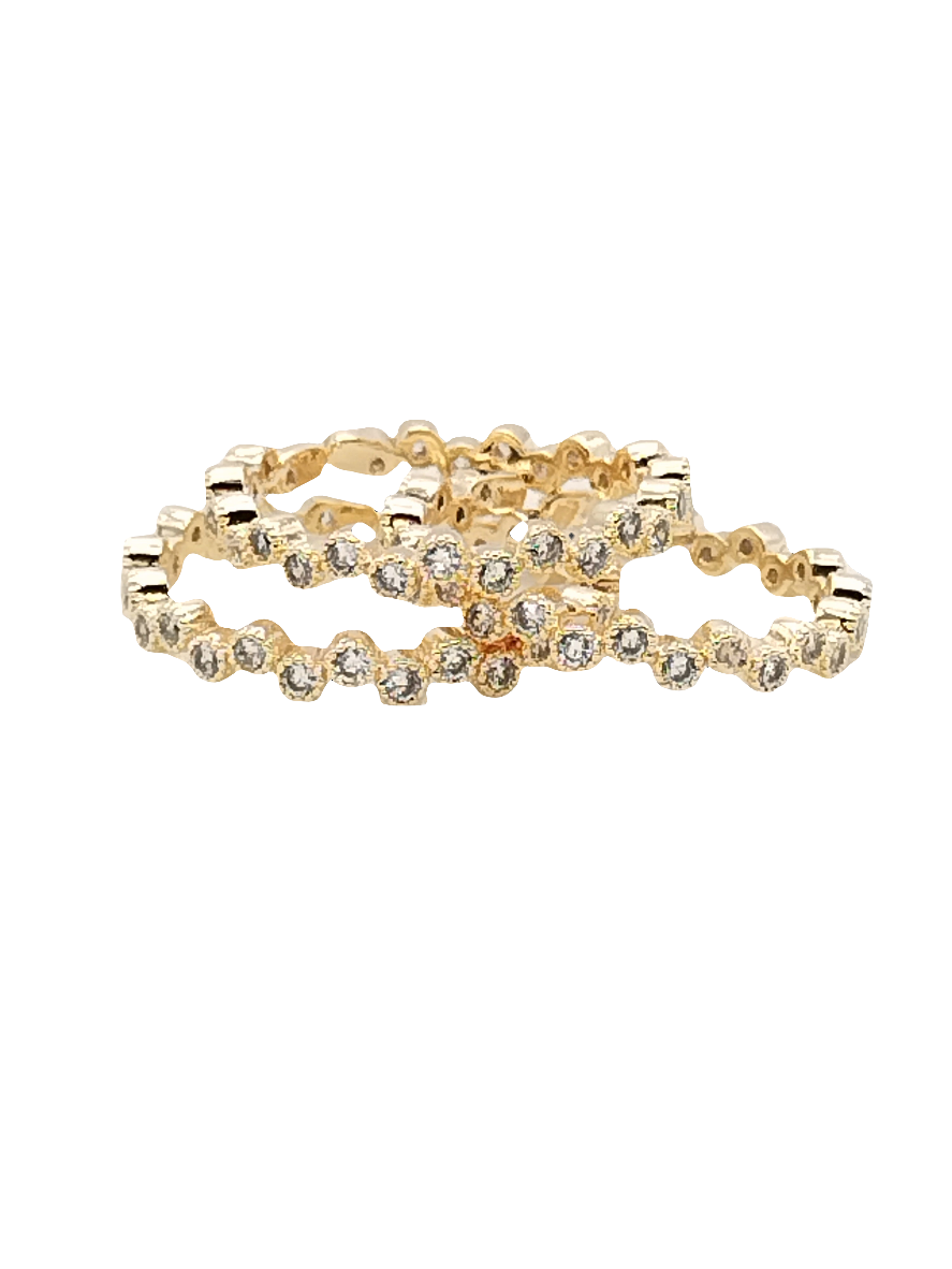 Dainty Gold Ring, Eternity CZ Ring, Feminine Jewelry, Elegant, Women, Stackable