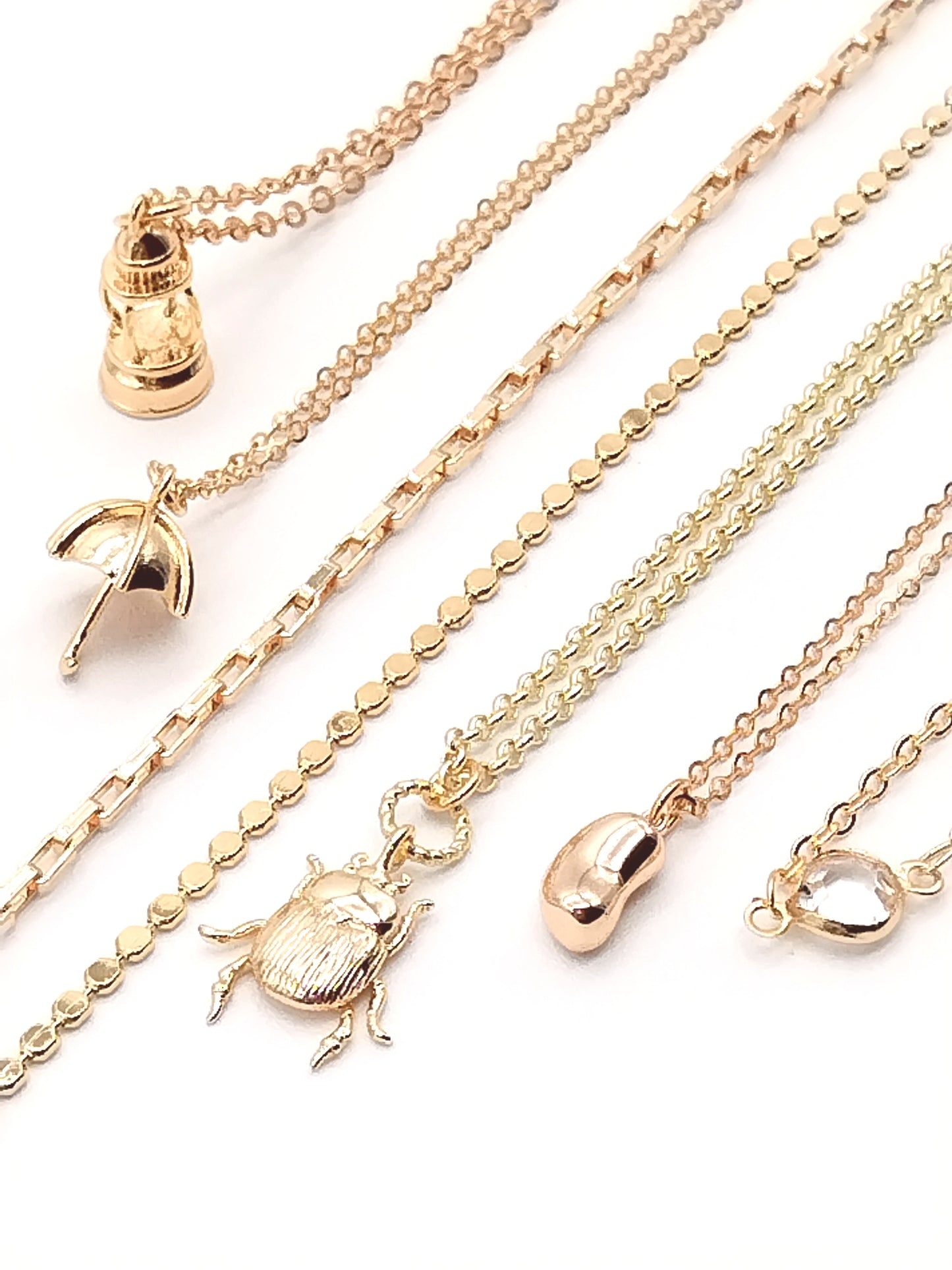 Scarab Beetle Charm Necklace, 18k Gold Plated Chain, Trendy Choker Layering, Holidays Gift, Women Sustainable Jewelry