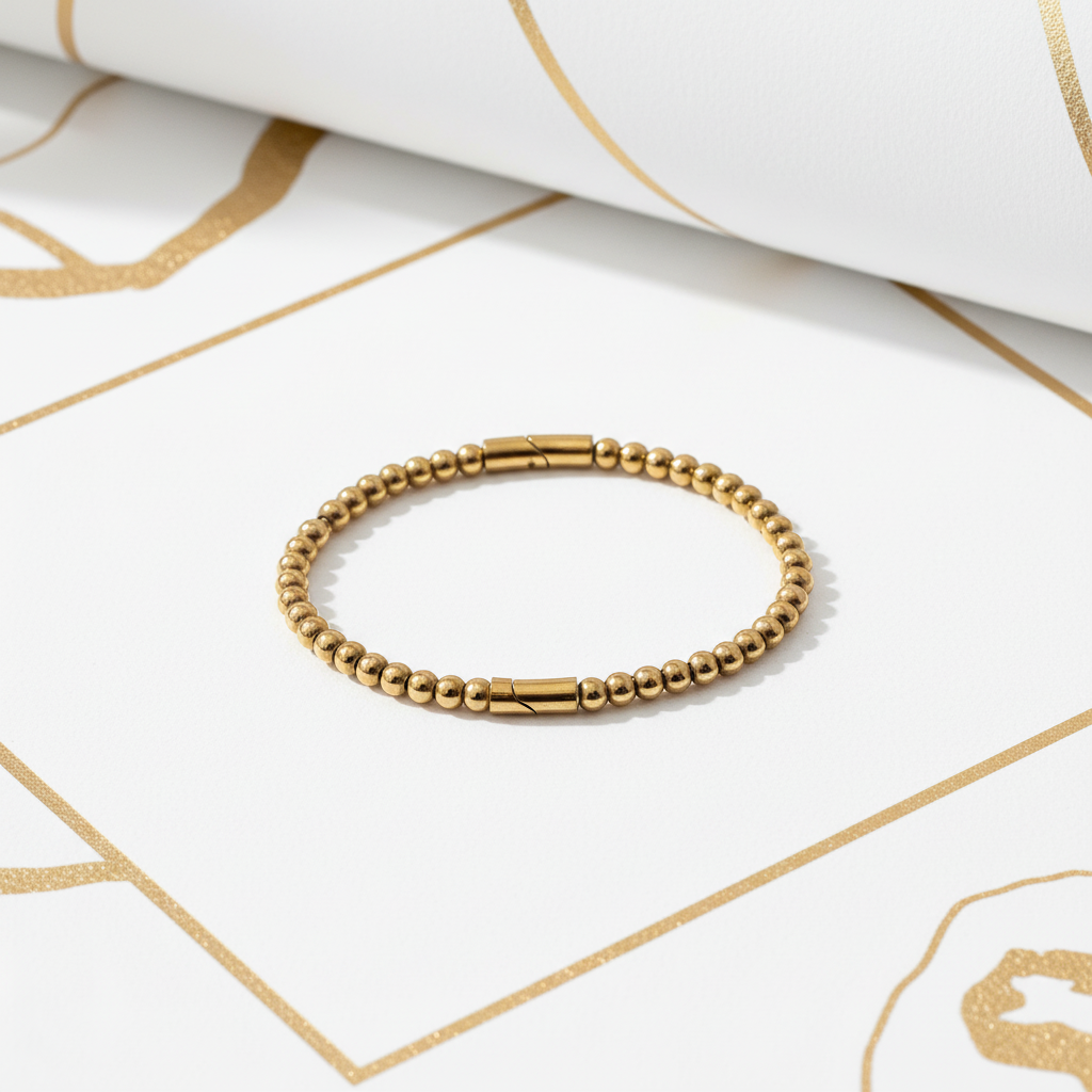 PVD gold plated bangle bracelet - hypoallergenic stainless steel jewelry water resistant