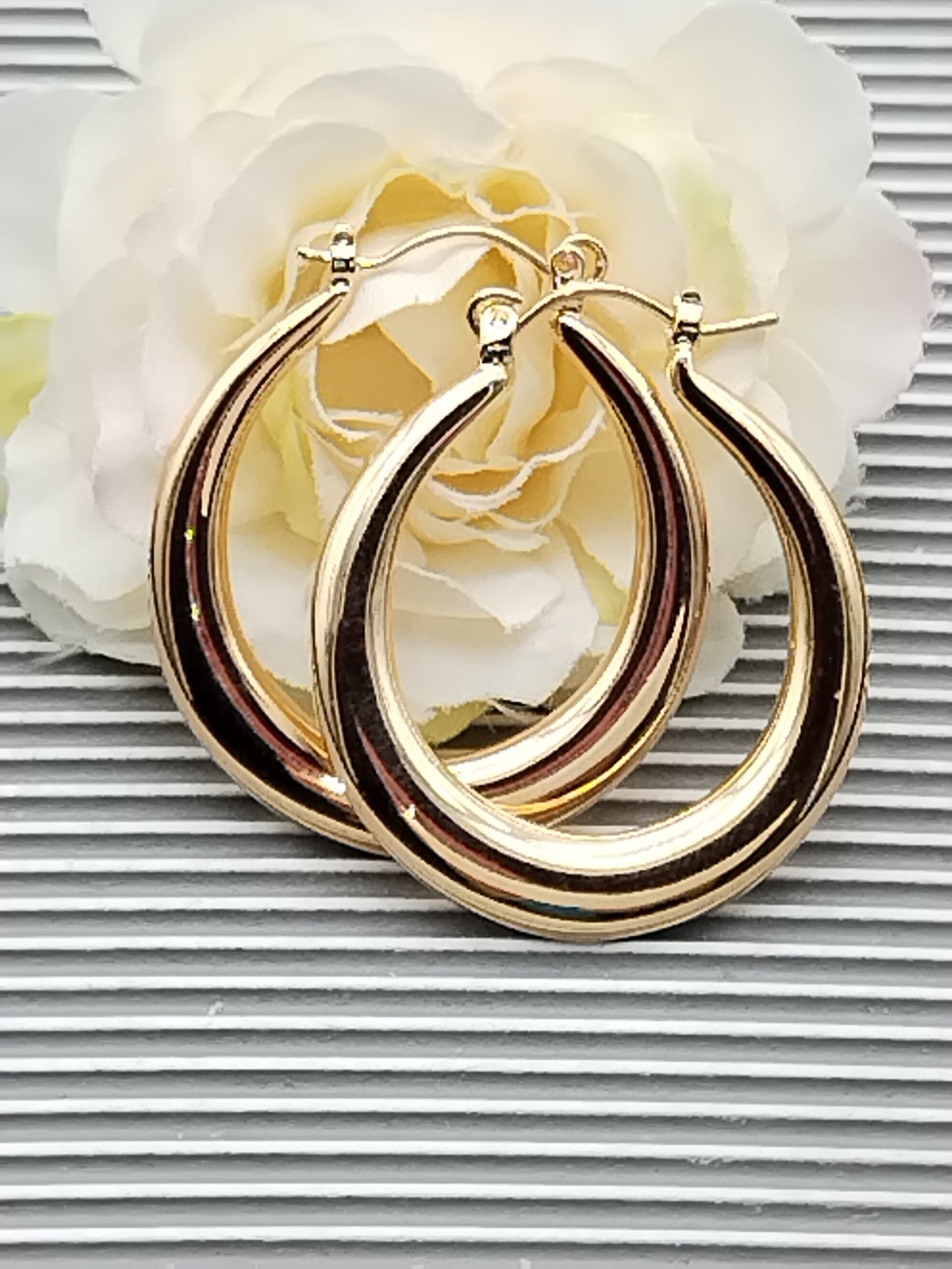 Aros de oro ovalados, pendientes de oro grandes, elegantes, minimalistas, joyas, estilo, boho, regalos