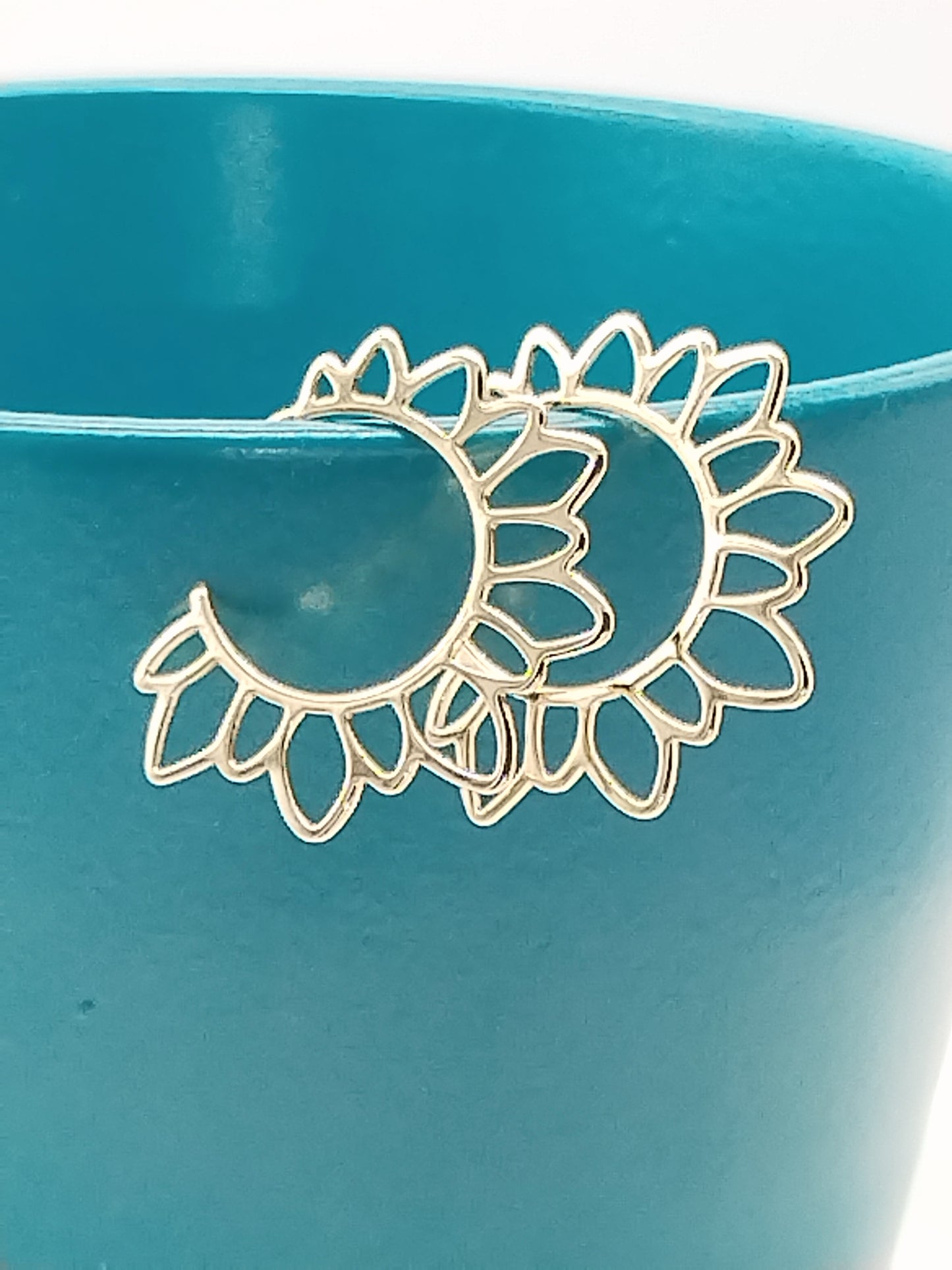 Sonnen-Creolen, groß, 18 Karat vergoldet, lässig, Boho-Chic, Schmuck, Frauen, Mädchen, Geschenke