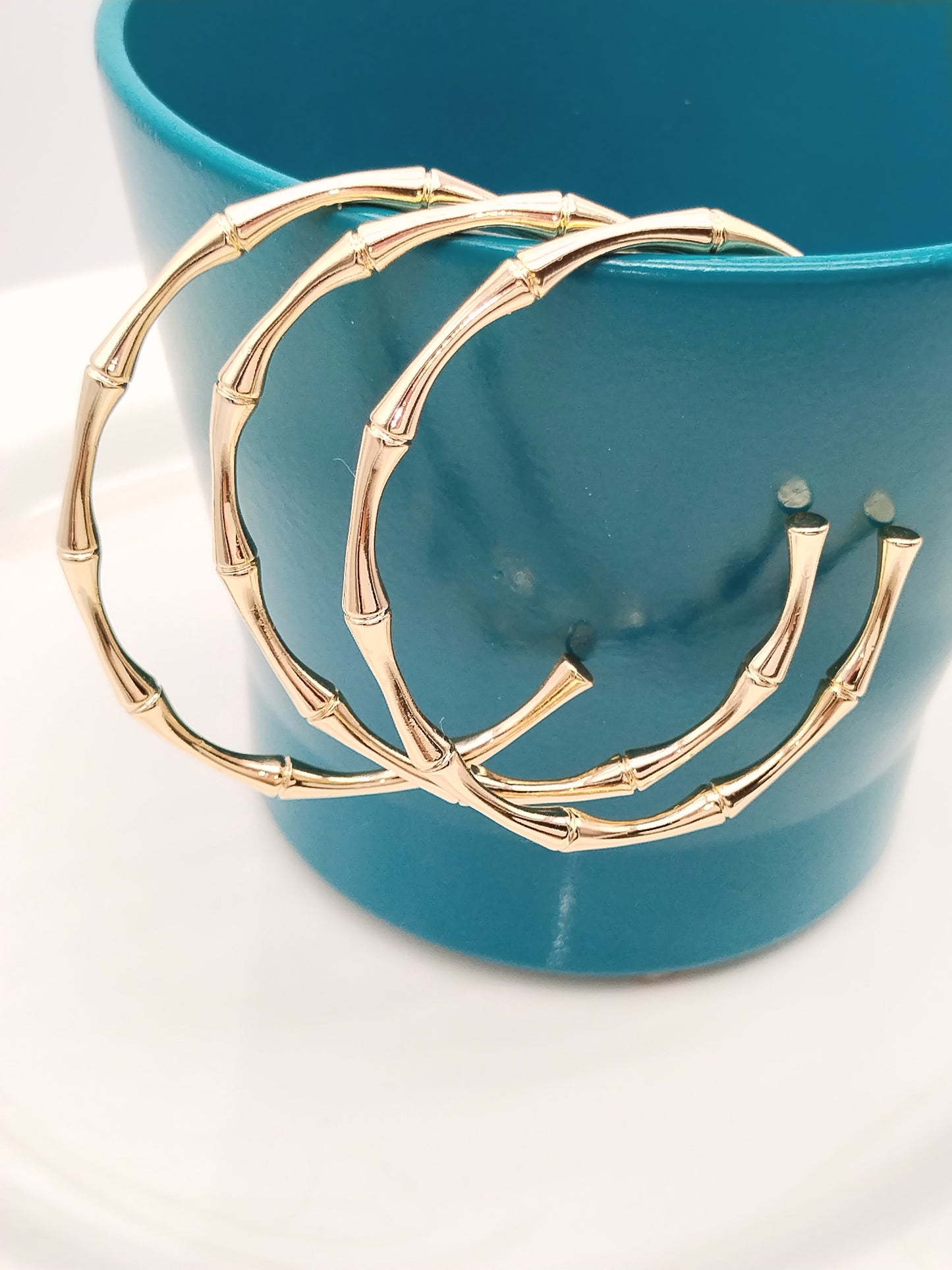 18 Karat Gold Manschettenarmband, Bambusform, stapelbar, einzigartiger Schmuck, Geschenke, Trending, Frauen