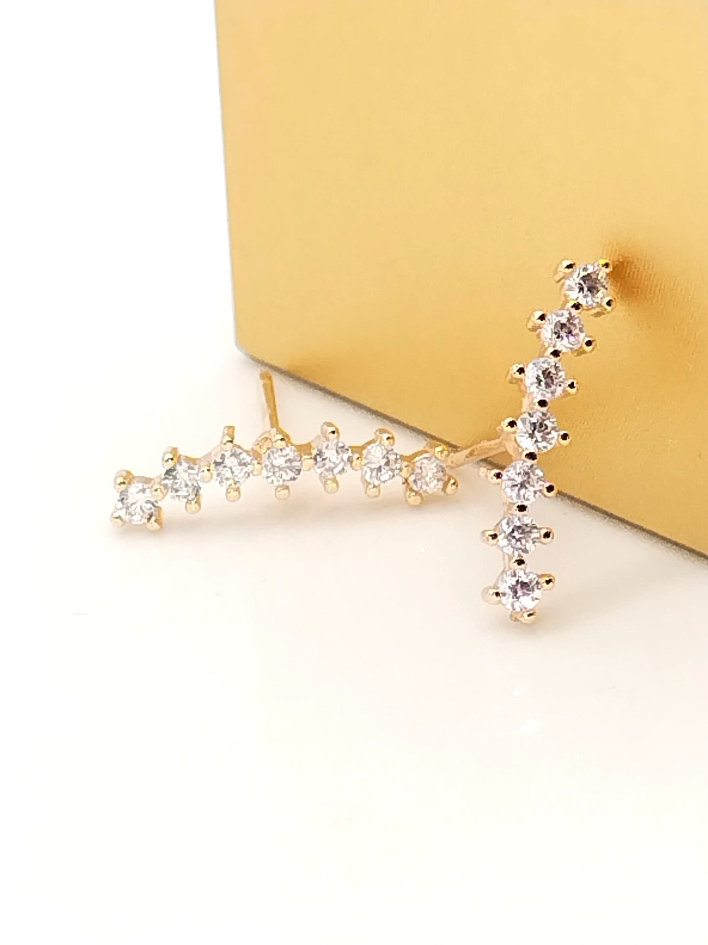 Helix Piercing, Bar Earrings, Minimalist CZ Studs, Elegant Jewelry, Gifts, Women, Girls, Birthday