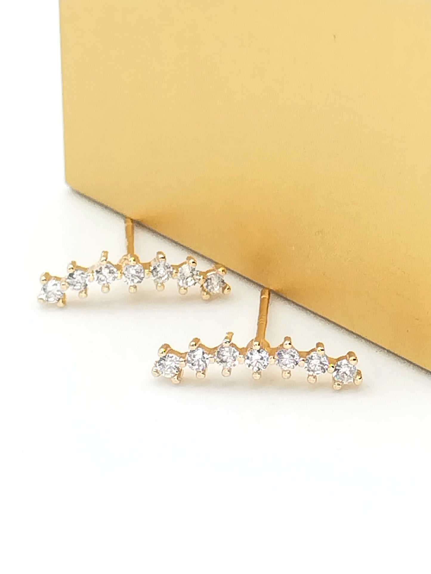 Helix Piercing, Bar Earrings, Minimalist CZ Studs, Elegant Jewelry, Gifts, Women, Girls, Birthday