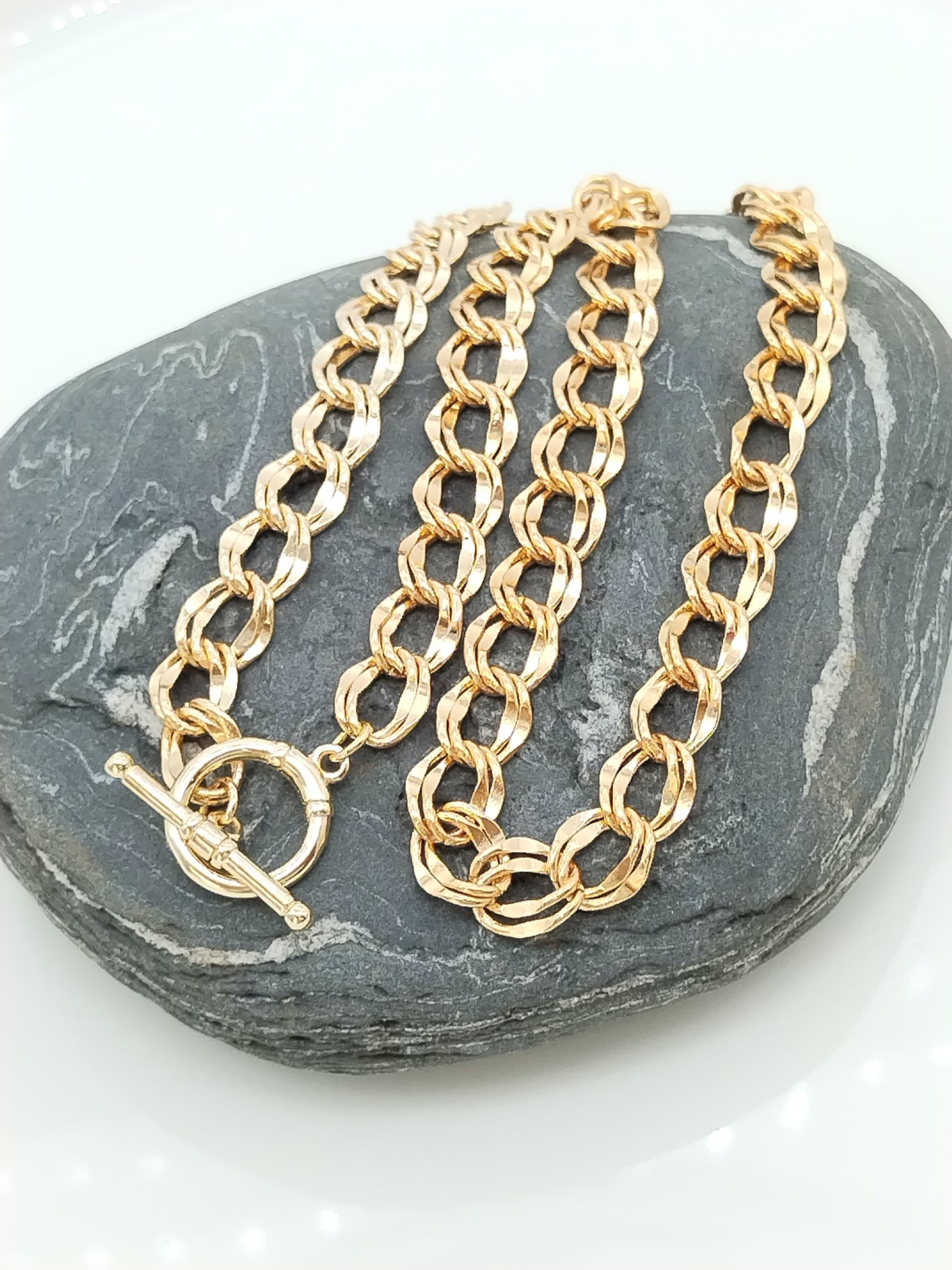 Chunky Gold Necklace, Curb Chain Choker, Trendy Affordable Jewelry, Christmas Gifts, For Her