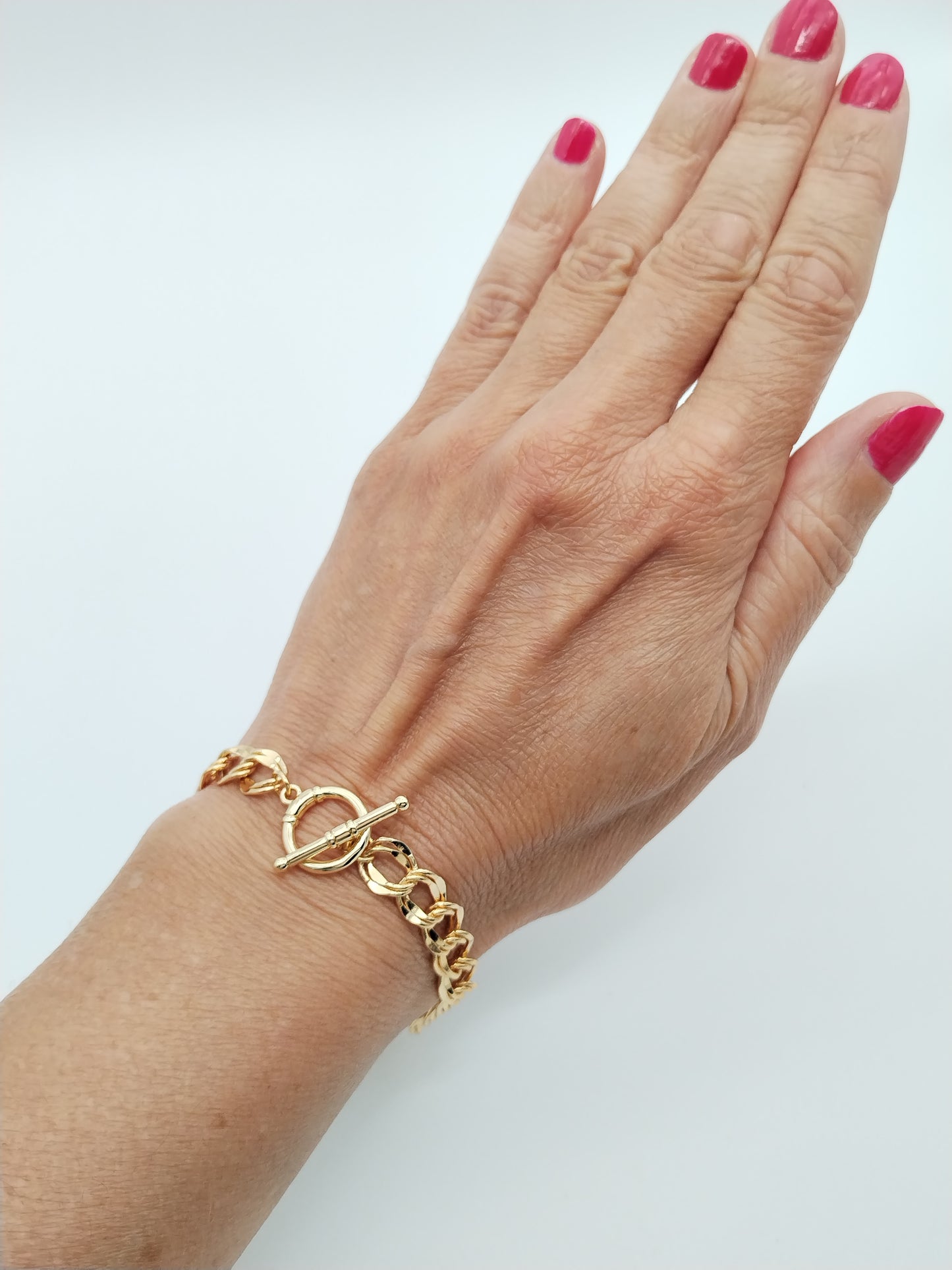 Goldenes Panzerkettenarmband, stapelbar, edel, erschwinglicher Schmuck, Weihnachtsgeschenke, für Frauen