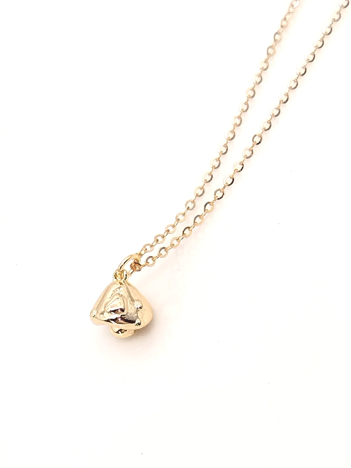 Collar de hongo dorado, dije pequeño, joyería natural asequible, regalos de Navidad, para mujeres, regalo para niñas