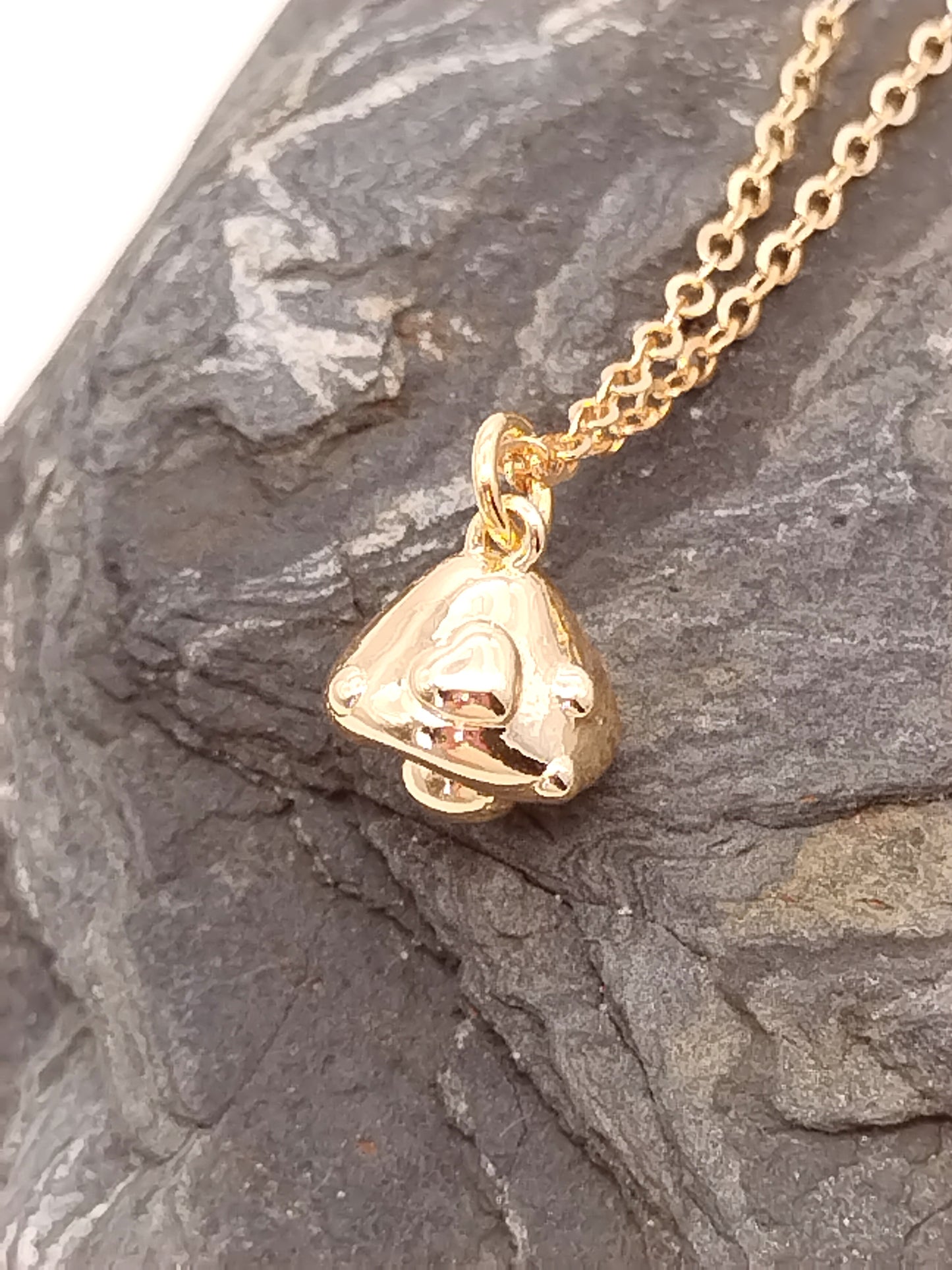 Collar de hongo dorado, dije pequeño, joyería natural asequible, regalos de Navidad, para mujeres, regalo para niñas