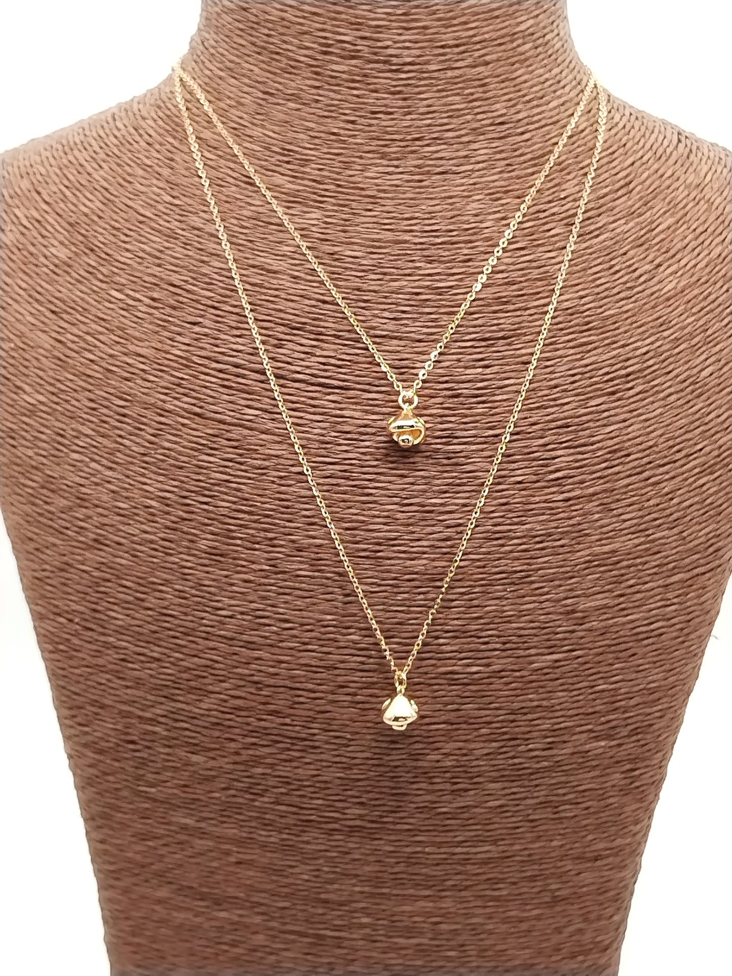 Collar de hongo dorado, dije pequeño, joyería natural asequible, regalos de Navidad, para mujeres, regalo para niñas